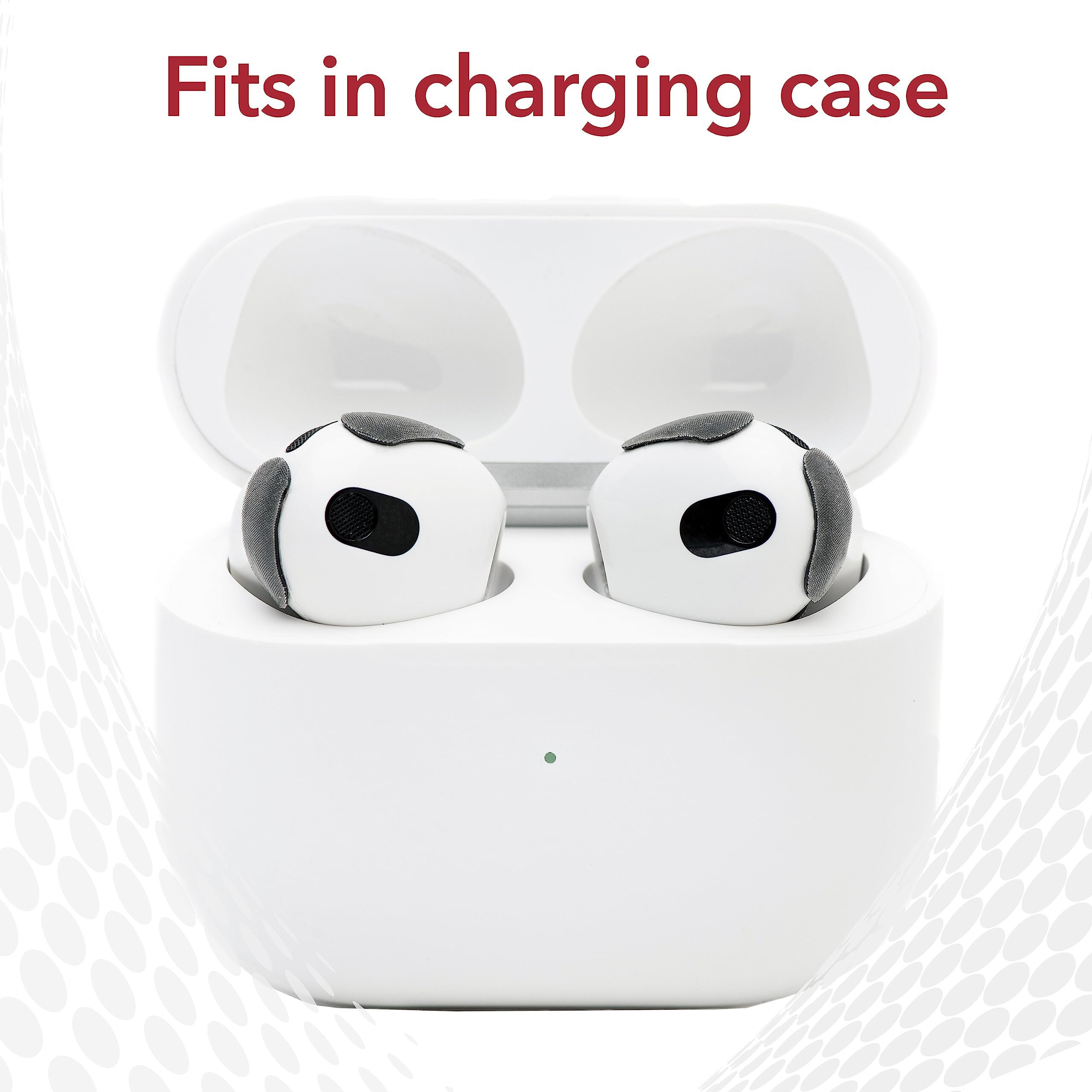 Setex Gecko Grip Anti-Slip Grip Pads Designed For Apple Airpods Gen 3 [Fits In Charging Case] Maximum Sweat Performance (12 Pads)