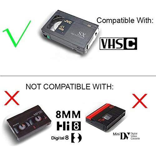 Motorized Vhs-C To Vhs Cassette Adapter For Svhs Camcorders Jvc Rca Panasonic + 3 Vcc Micro-Fiber Cloth Not Compatible With 8Mm/Minidv/Hi8 Tapes