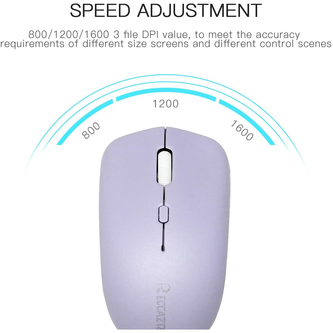 Reccazr Wireless Keyboard And Mouse Combo, Full-Sized Wireless Keyboard And Adjustable Dpi Mouse, 2.4Ghz Usb Receiver, Wireless Keyboard And Mouse For Pc, Windows, Desktop, Laptop (Purple)