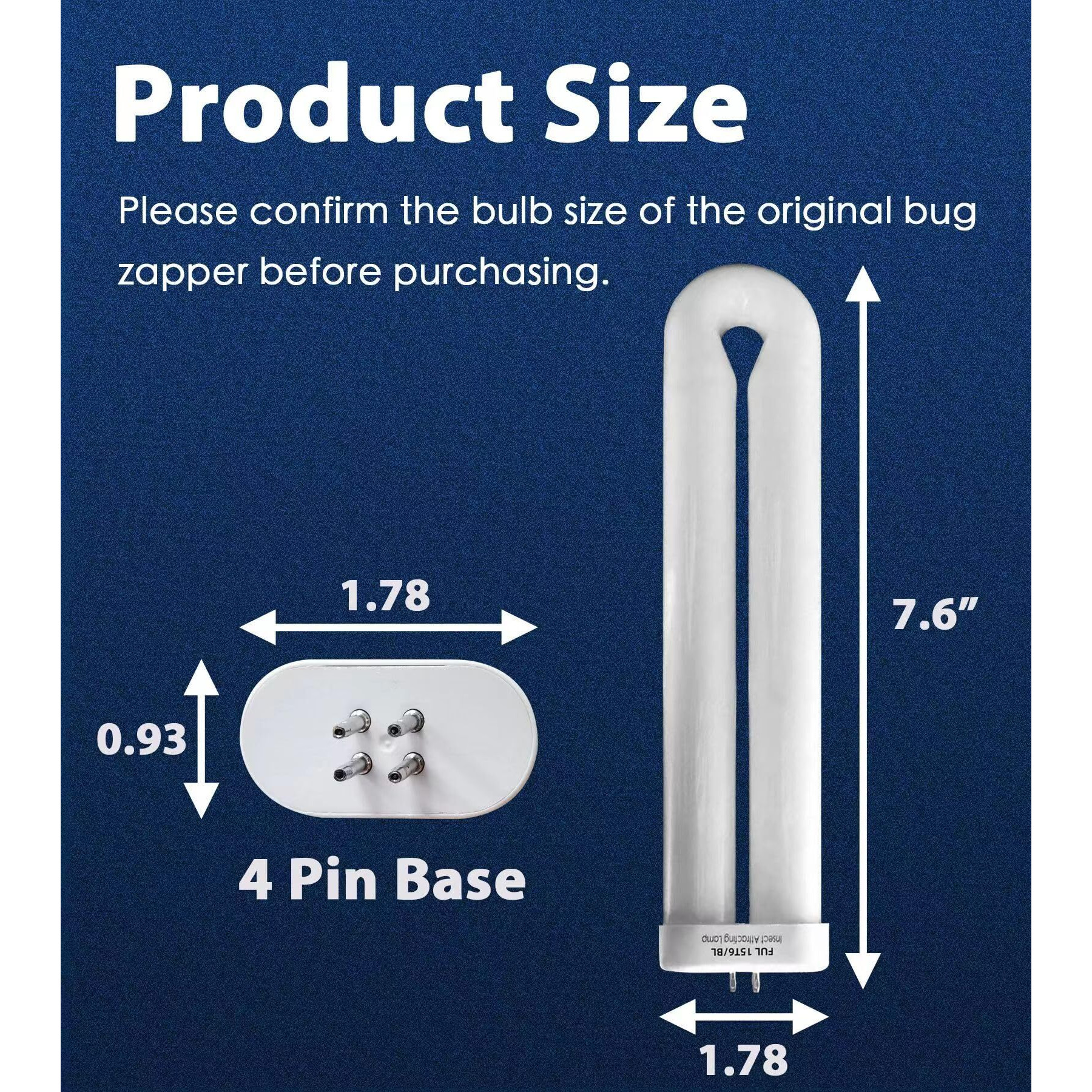 Celiwace 7.7 Inch Bf35 Replacement Bulb 15 Watt For Bk-15D Stinger Fp15 Tz15 Hemiua 4 Count