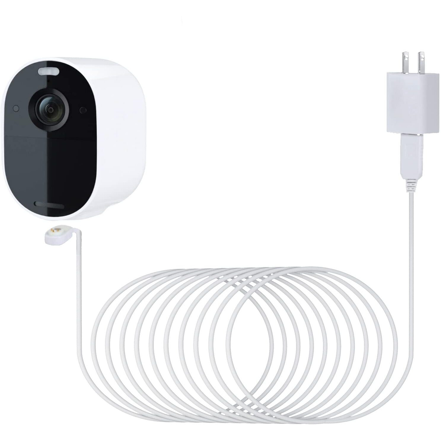 Alertcam 30Ft Magnetic Charging Cable For Arlo Pro 3, Pro 3 Floodlight, Arlo Pro 4, Arlo Pro 5S, Arlo Ultra, Arlo Ultra 2, Continuous Outdoor Charger Cable For Your Arlo Security Camera
