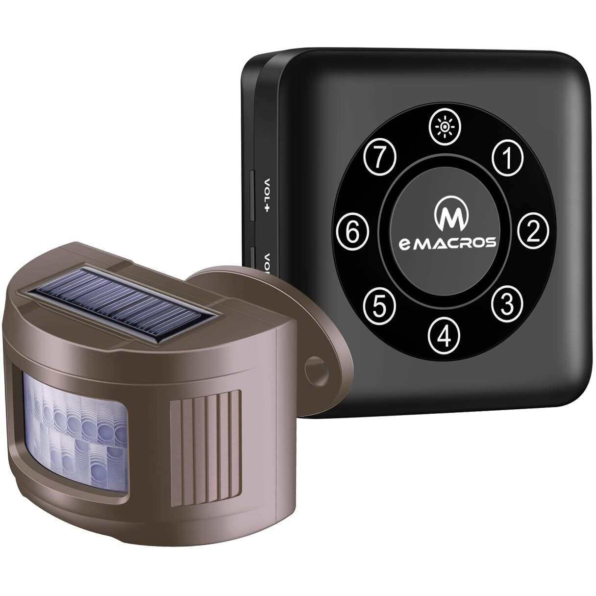 Solar Driveway Alarm Wireless Sensor System & Driveway Sensor Alert System Weatherproof Security Outdoor Motion Sensor & Detector