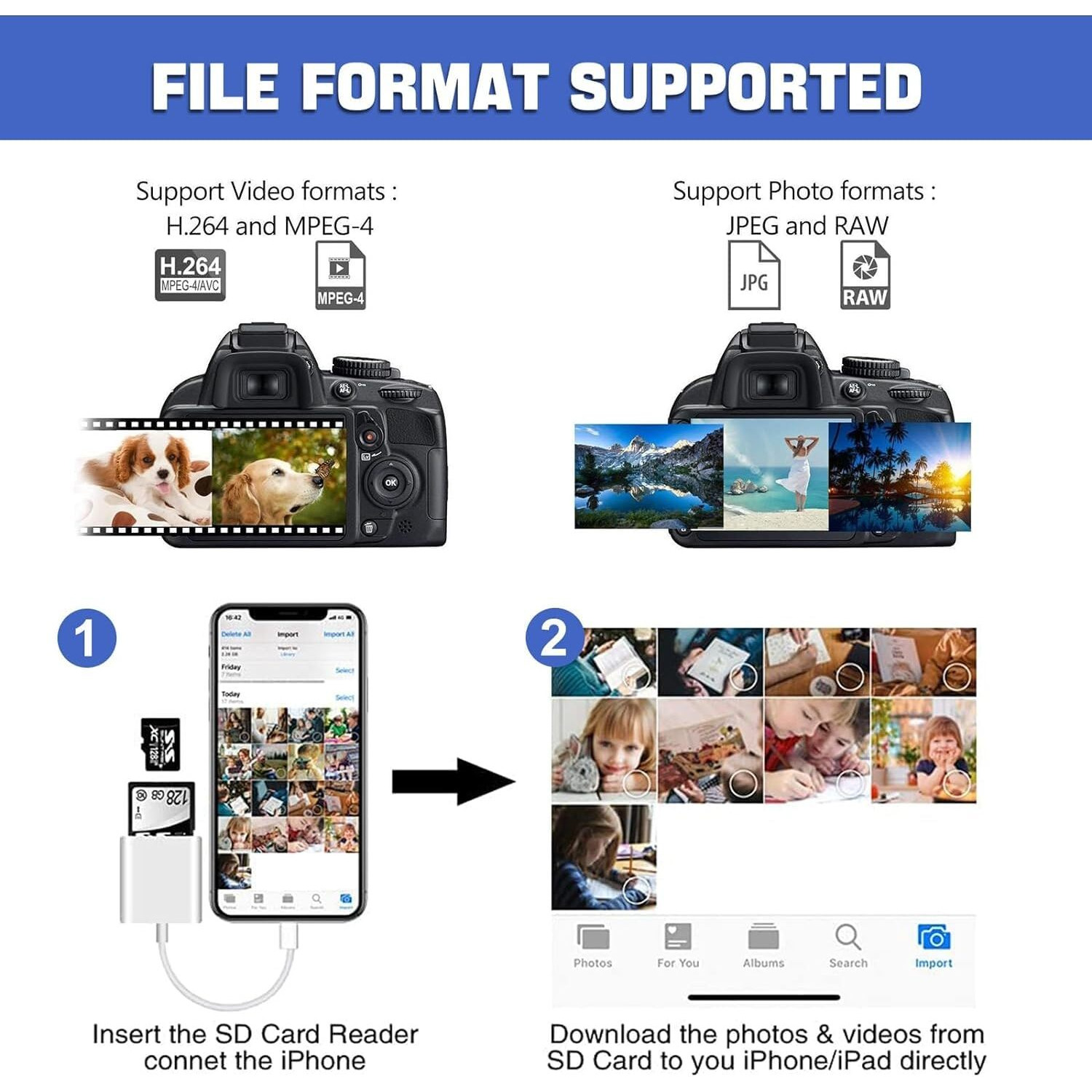 Usb C Sd Tf Card Reader For Iphone 15/Ipad/Macbook/Mac,Type C Memory Card Adapter,Trail Camera Viewer Plug And Play For Samsung Android