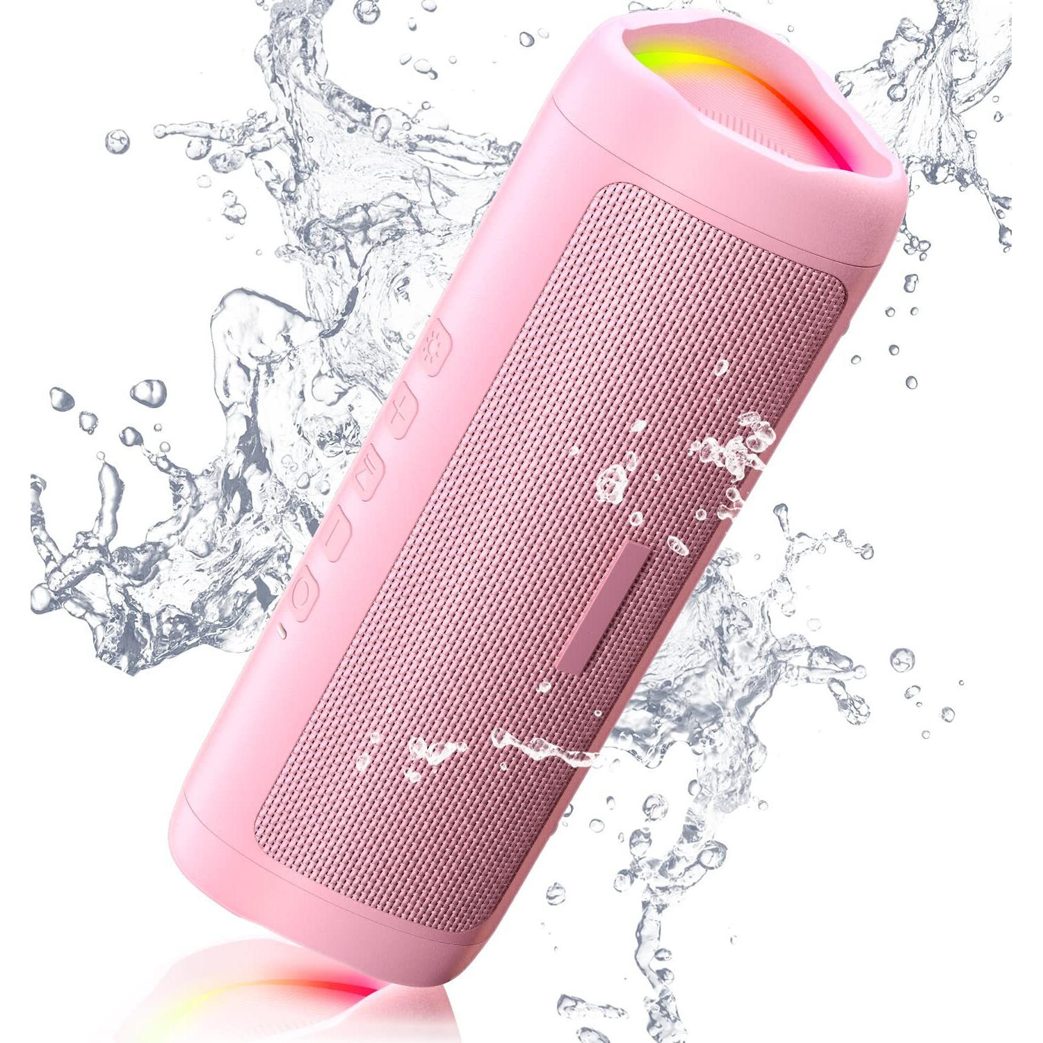 Ipx5 Waterproof Bluetooth Speaker With Hd Sound, 24H Playtime - For Home, Outdoor, Beach