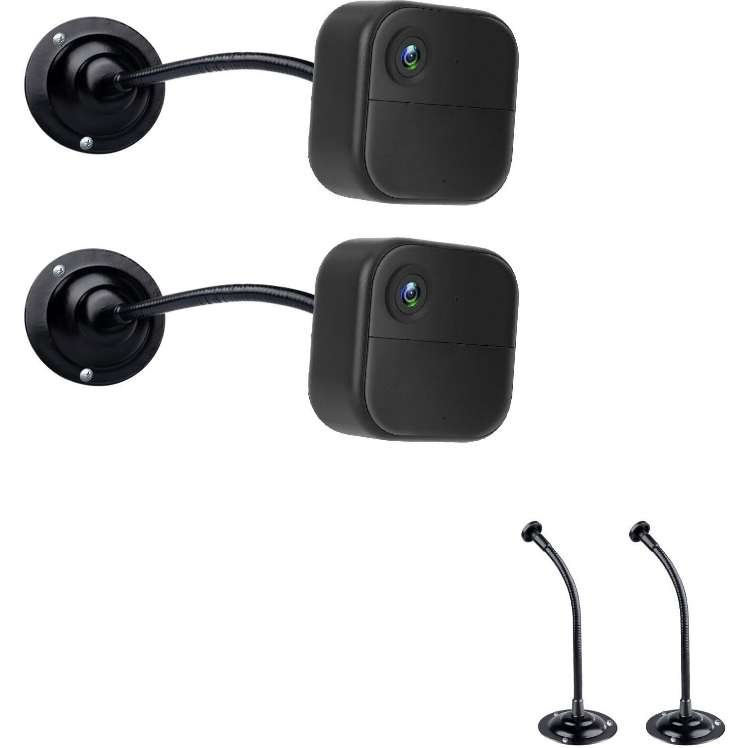 Mippko 2 Pack Camera Flexible Wall Mount Holder For Blink Outdoor 4 (4Th Gen)/(3Rd Gen) Xt3,Blink Xt&Xt2/Blink Mini/All New Blink Outdoor,Adjustment Flexible 8 Inch Long Gooseneck Arm With Metal Base