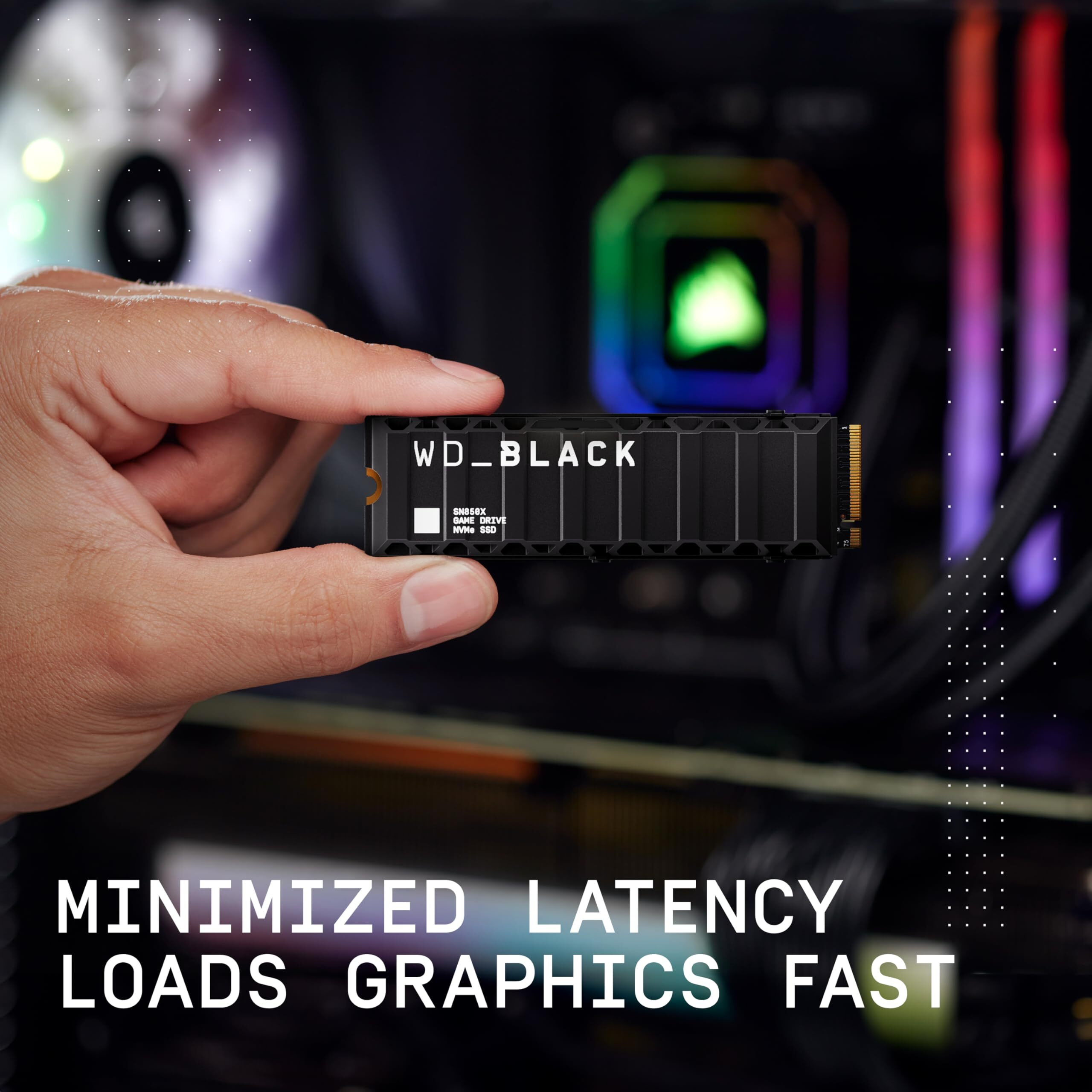Wd_Black 8Tb Sn850X Nvme Internal Gaming Solid State Drive With Heatsink - Works With Playstation 5, Gen4 Pcie, M.2 2280, Up To 7,200 Mb/S - Wds800T2Xhe