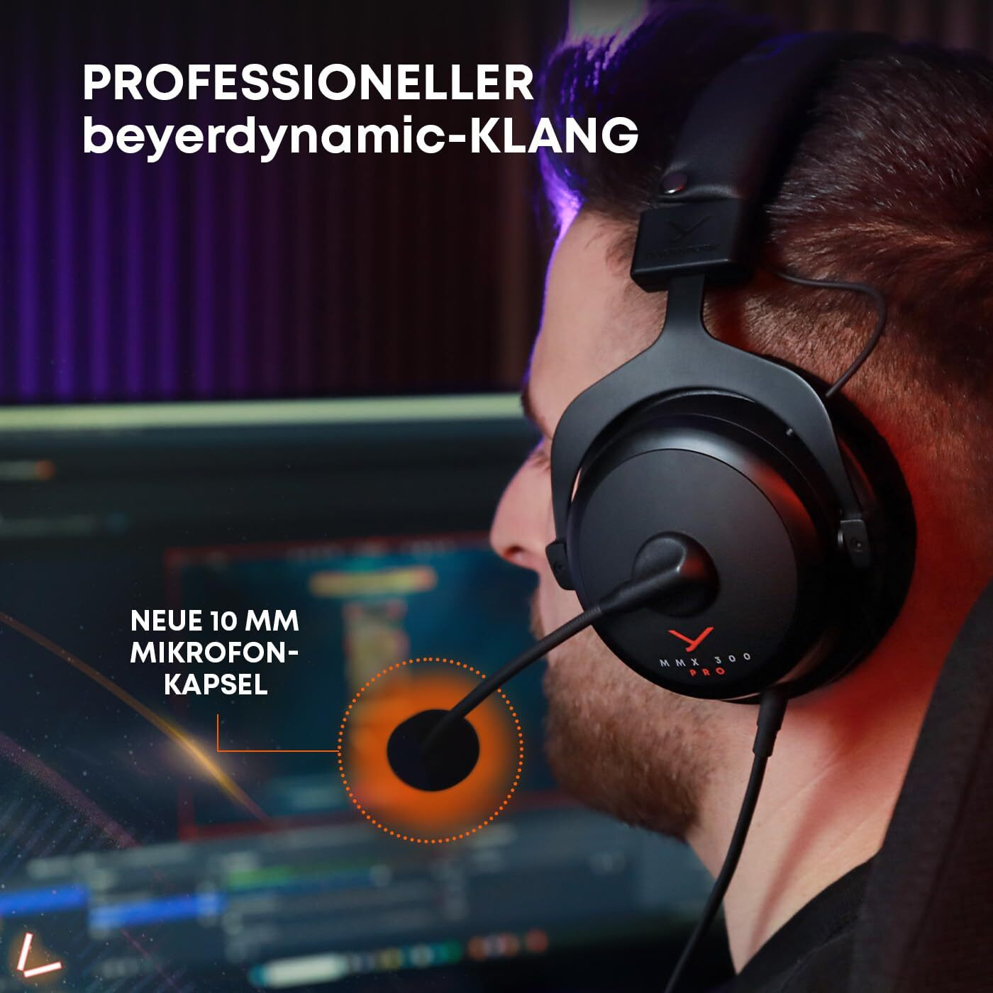 Beyerdynamic Mmx 300 Pro Gaming Headset With Stellar.45 Driver And Condenser Microphone - Wired Gaming Headset