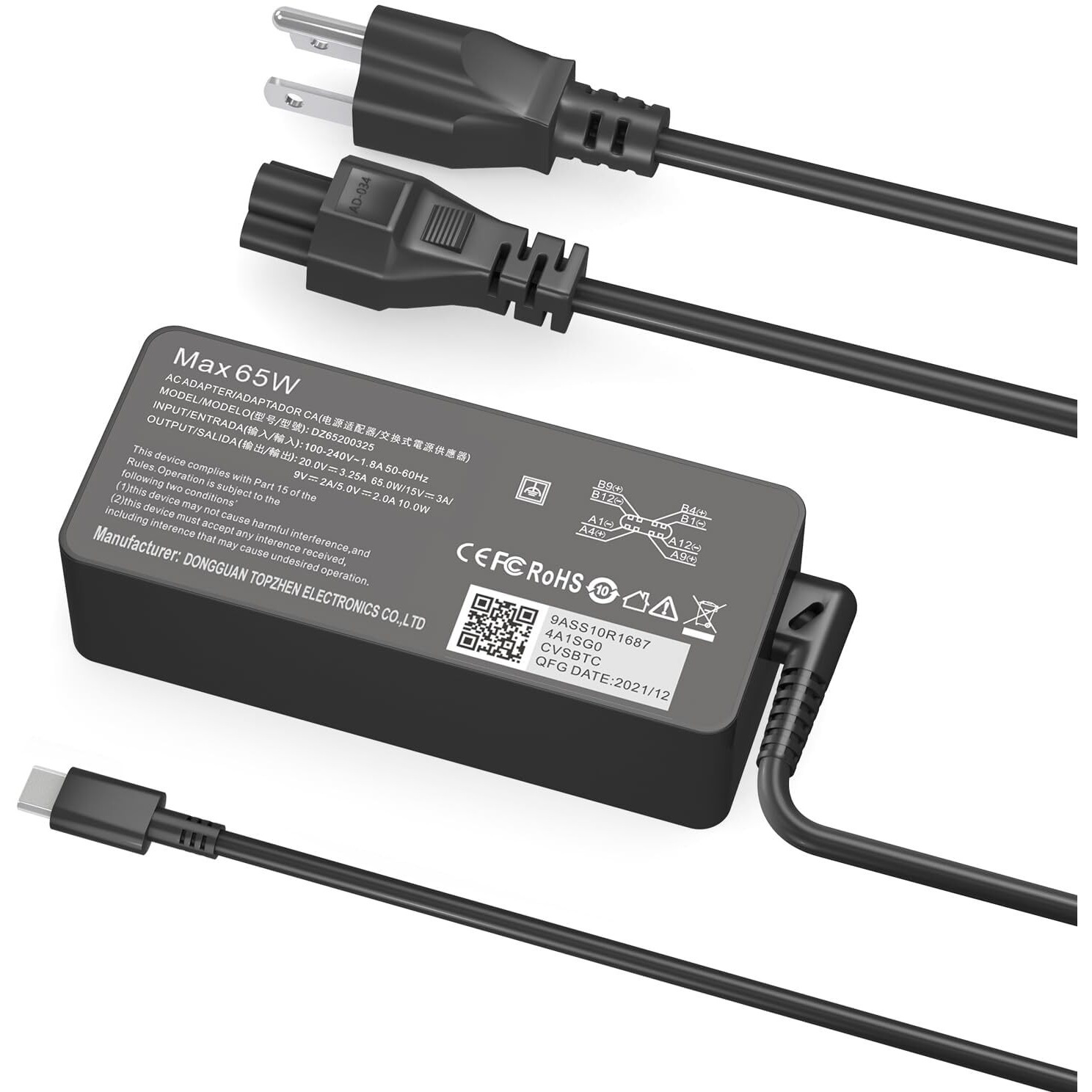 65W Usb C Charger For Lenovo Thinkpad/Yoga/Chromebook Laptop Computer 65W 45W Usb C Fast Power Adapter