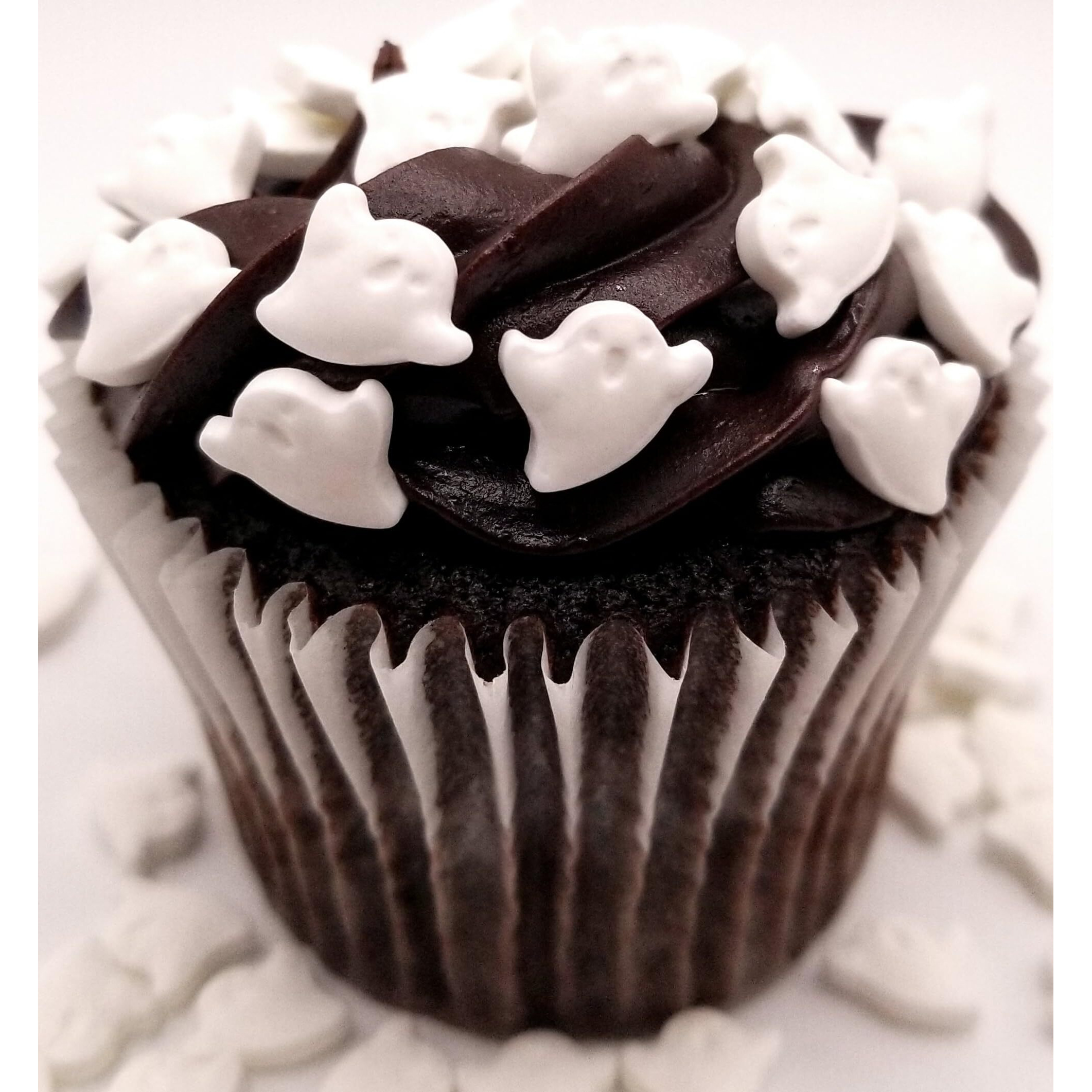 Ncs White Ghost Edible Candy Toppers, 8 Ounces - Great For Cupcakes, Cookies, Cakes, Cake Pops, And Party Tables - Great For Cupcakes, Cookies, Cakes, Cake Pops, And Party Tables