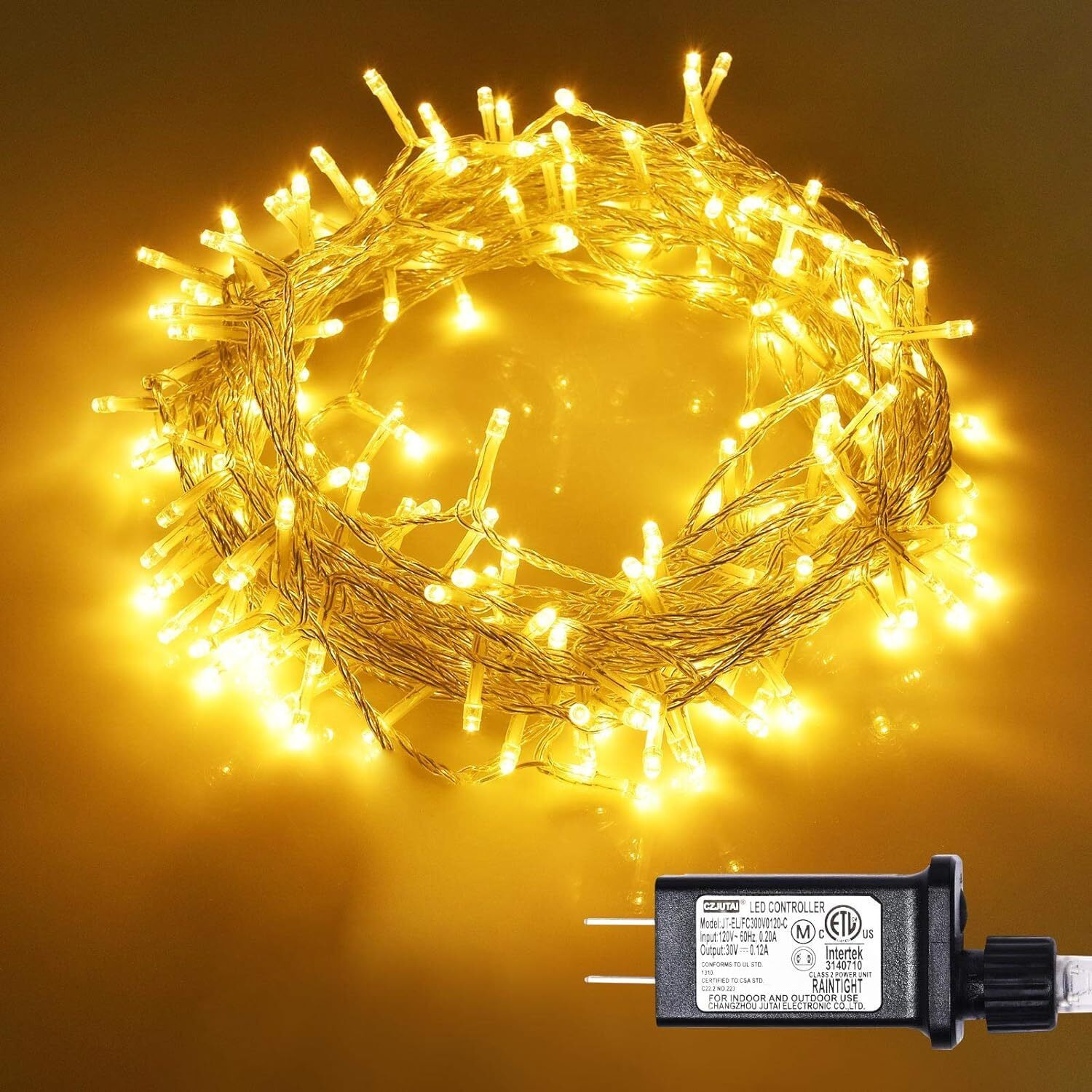 Illuminew 300 Led Outdoor Indoor String Lights,108Ft Safety Plug In 8 Modes Christmas Halloween Decorations, Summer Twinkle Lights,Christmas Tree Fairy Lights For Bedroom, Party Decor