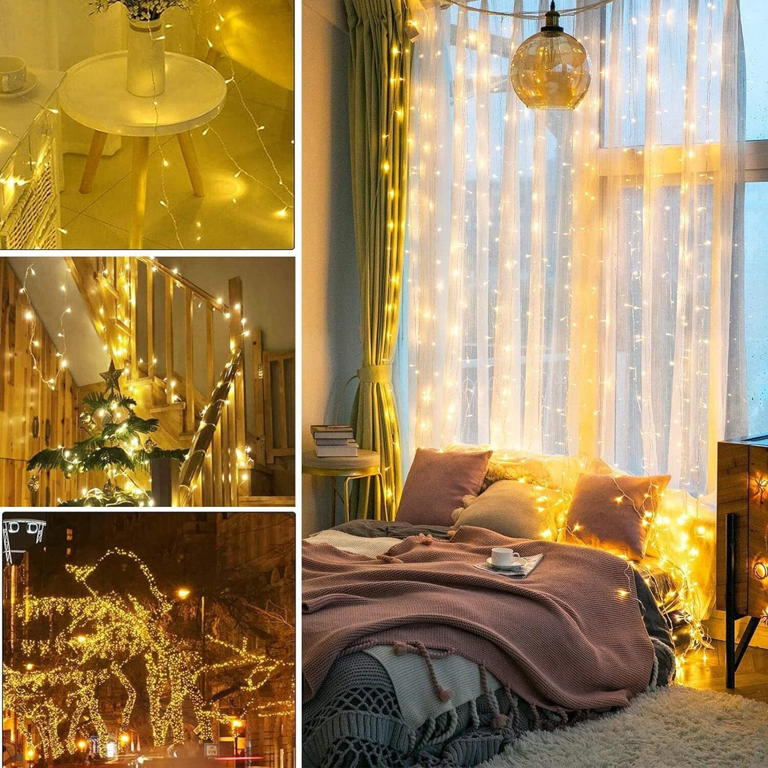 Illuminew 300 Led Outdoor Indoor String Lights,108Ft Safety Plug In 8 Modes Christmas Halloween Decorations, Summer Twinkle Lights,Christmas Tree Fairy Lights For Bedroom, Party Decor