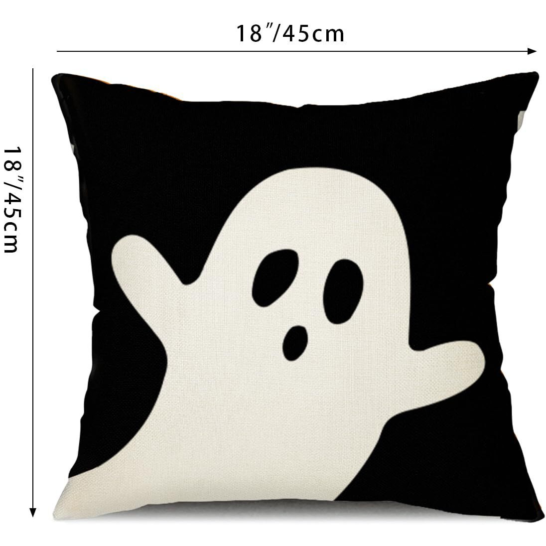 Jxzygmd Halloween Pillow Cover 18X18 Set Of 2 Ghost Halloween Lumbar Pillow Covers Decorations Outdoor Halloween Pillows Decorative For Halloween Home Decor For Sofa