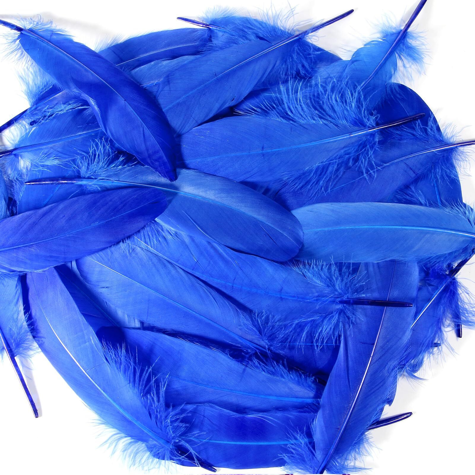 Tharaht 120Pcs Blue Goose Feathers Natural Bulk 6-8 Inch 15-20Cm For Crafts Diy Cosplay Wedding Party Halloween Decoration Goose Nagoire Feathers