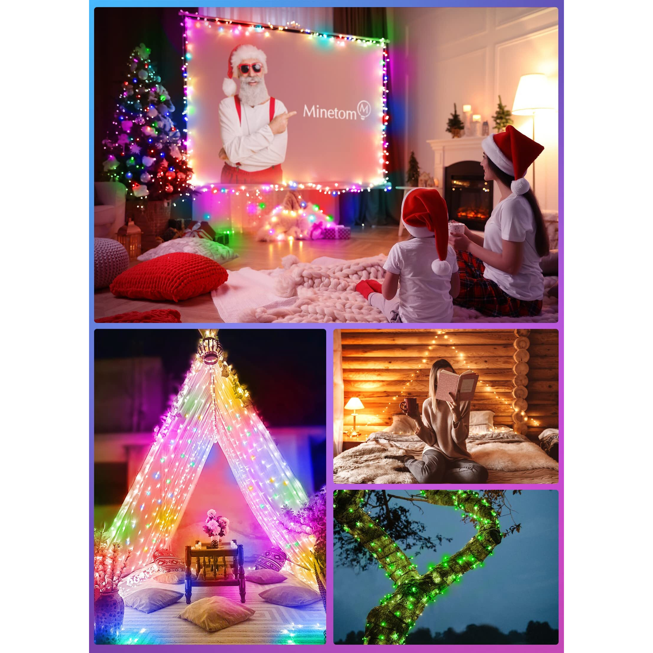 Minetom Fairy Lights Color Changing - 33Ft 100 Led String Lights With Remote,11 Modes, Usb Fairy Lights Indoor,Waterproof Halloween Lights Outdoor, Twinkle Fairy Lights For Bedroom Classroom Christmas
