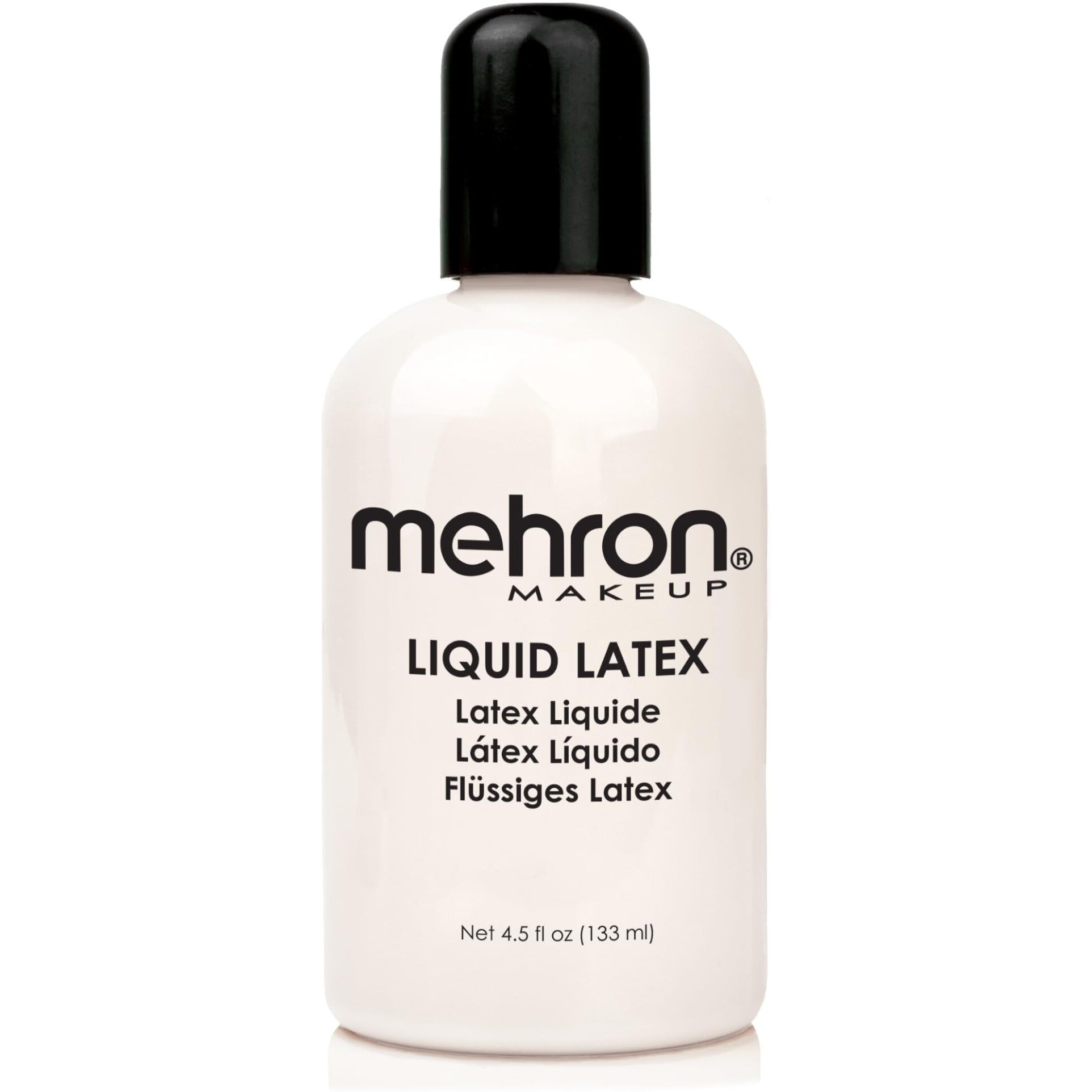 Mehron Makeup Liquid Latex | Sfx Makeup | Halloween Latex Makeup | Latex Glue For Skin | Prosthetic Glue 4.5 Fl Oz (133 Ml) (Clear)