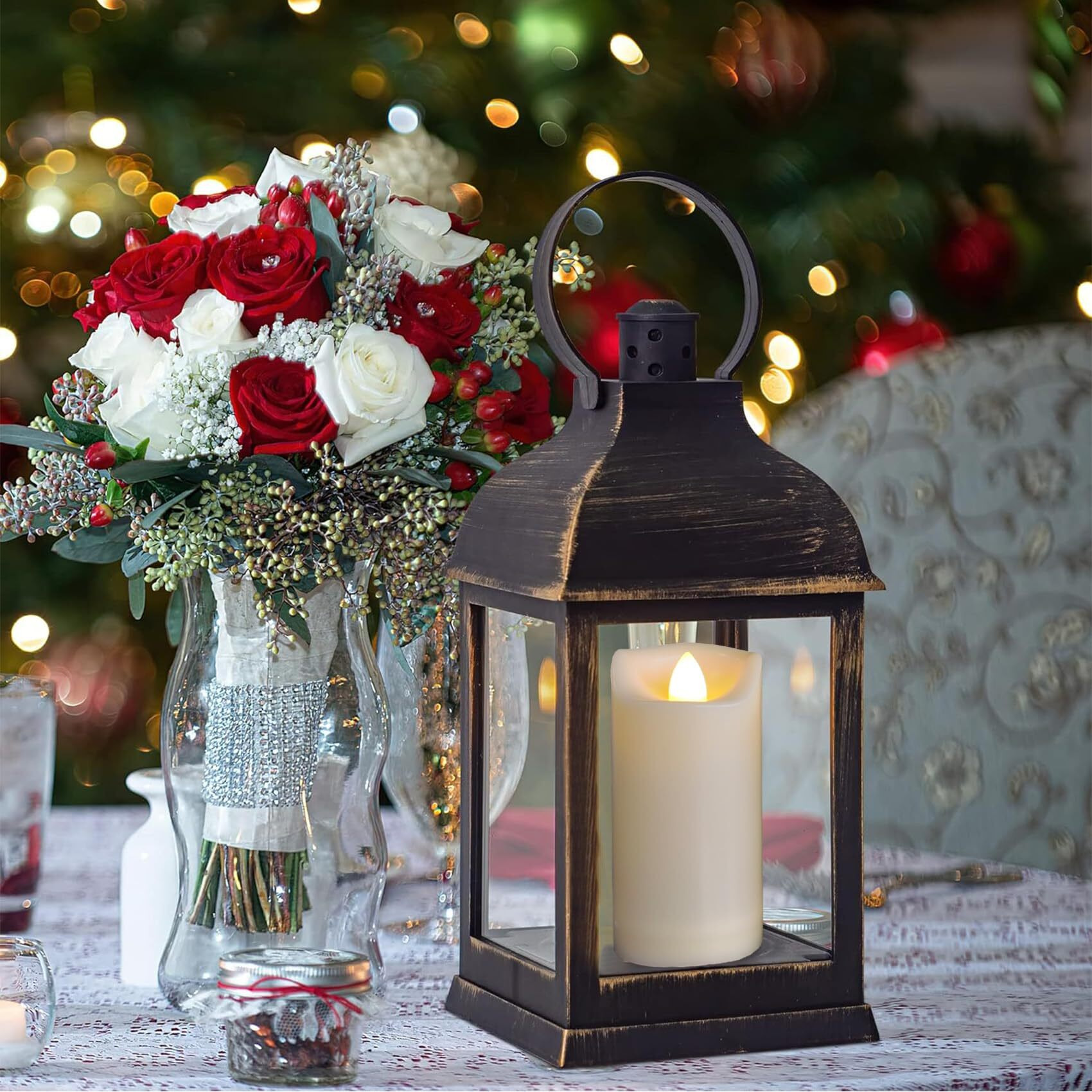 2"&quotX4"" Outdoor Led Battery Operated Candles With Timer/Remote 4 Pack Plastic Flickering Waterproof Flameless Candles Wedding Party Halloween Christmas Birthday Decoration Realistic Slim Pillar Candles