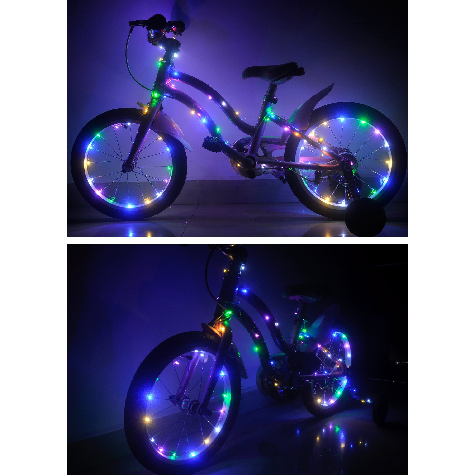 Itart Micro Led String Lights Battery Powered 8 Packs Multi Color Mini Fairy Light 20 Led Ultra Thin Silver Wire Rope Lights For Christmas Halloween Mardi Gras Wedding Parties Bedroom