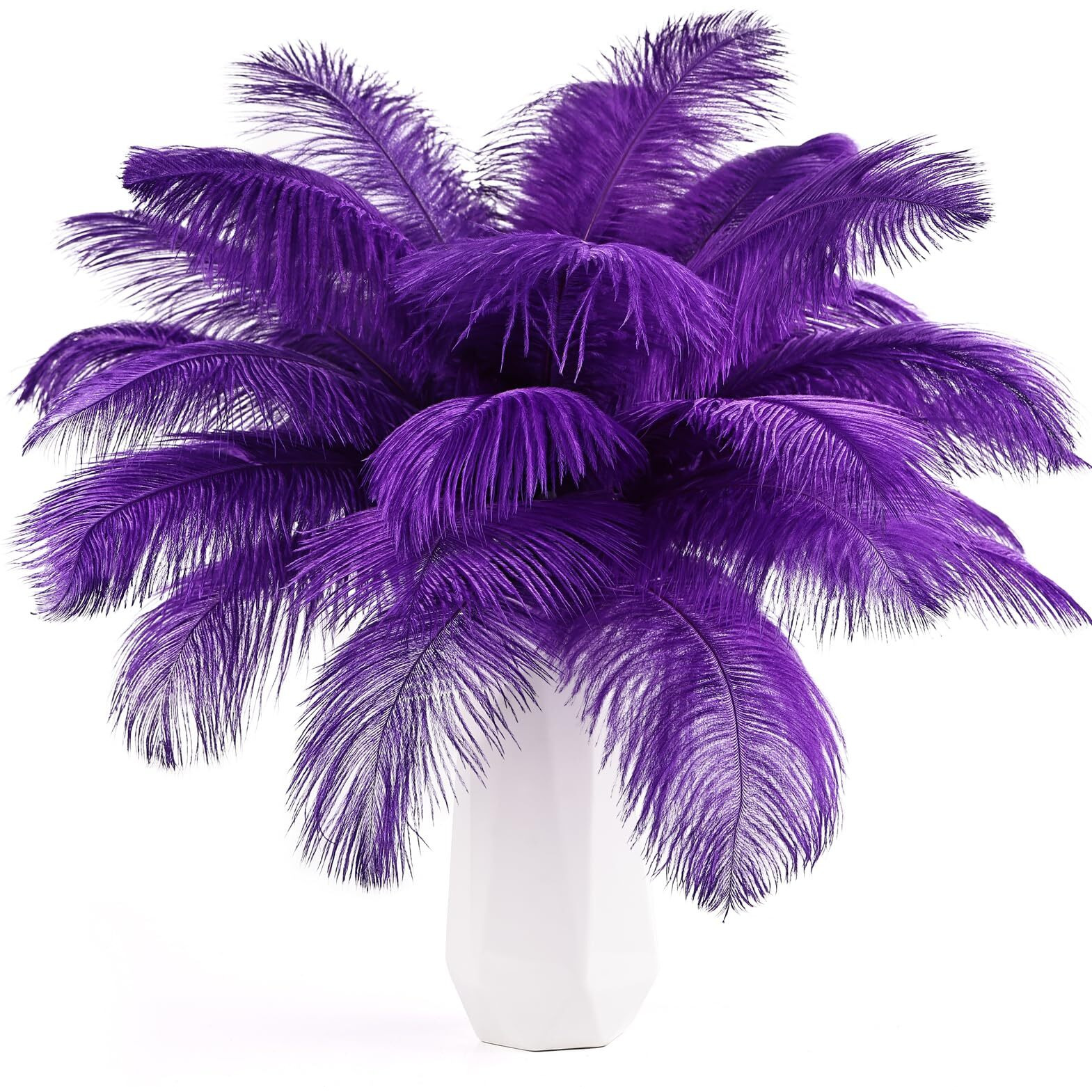 Tharaht Purple Ostrich Feathers 24Pcs Natural Bulk 8-10Inch 20Cm-25Cm For Crafts Wedding Party Centerpieces Halloween And Home Decoration Feather