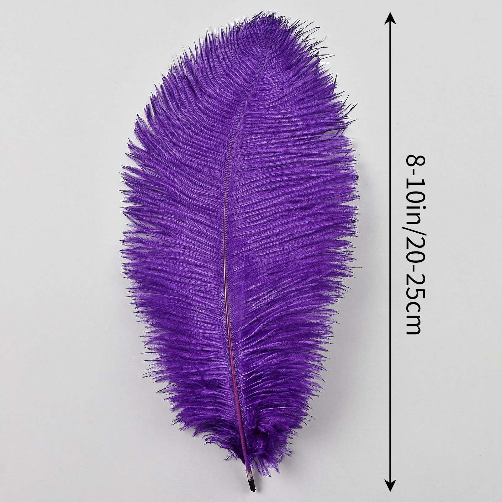 Tharaht Purple Ostrich Feathers 24Pcs Natural Bulk 8-10Inch 20Cm-25Cm For Crafts Wedding Party Centerpieces Halloween And Home Decoration Feather