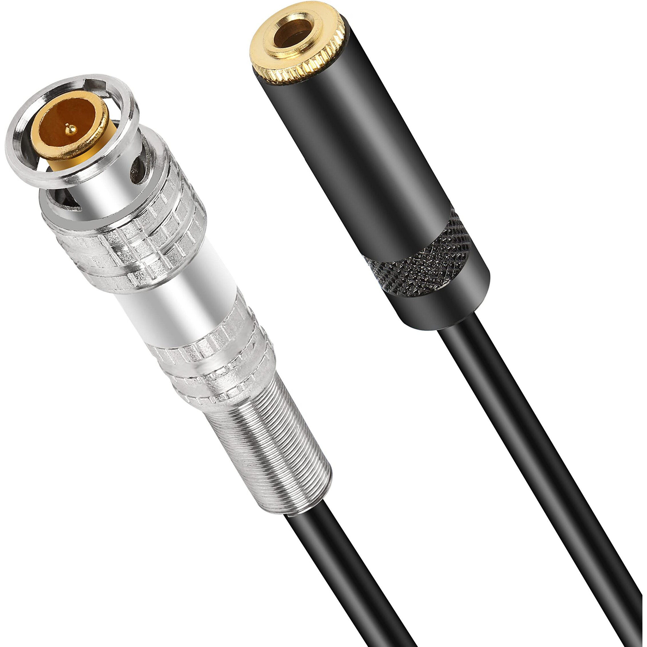 Meiriyfa Bnc Male To 3.5Mm (1/8"") Female Plug Trs Stereo Coaxial Power Audio Cable(0.5M) (Bnc Male To 3.5Mm Female)