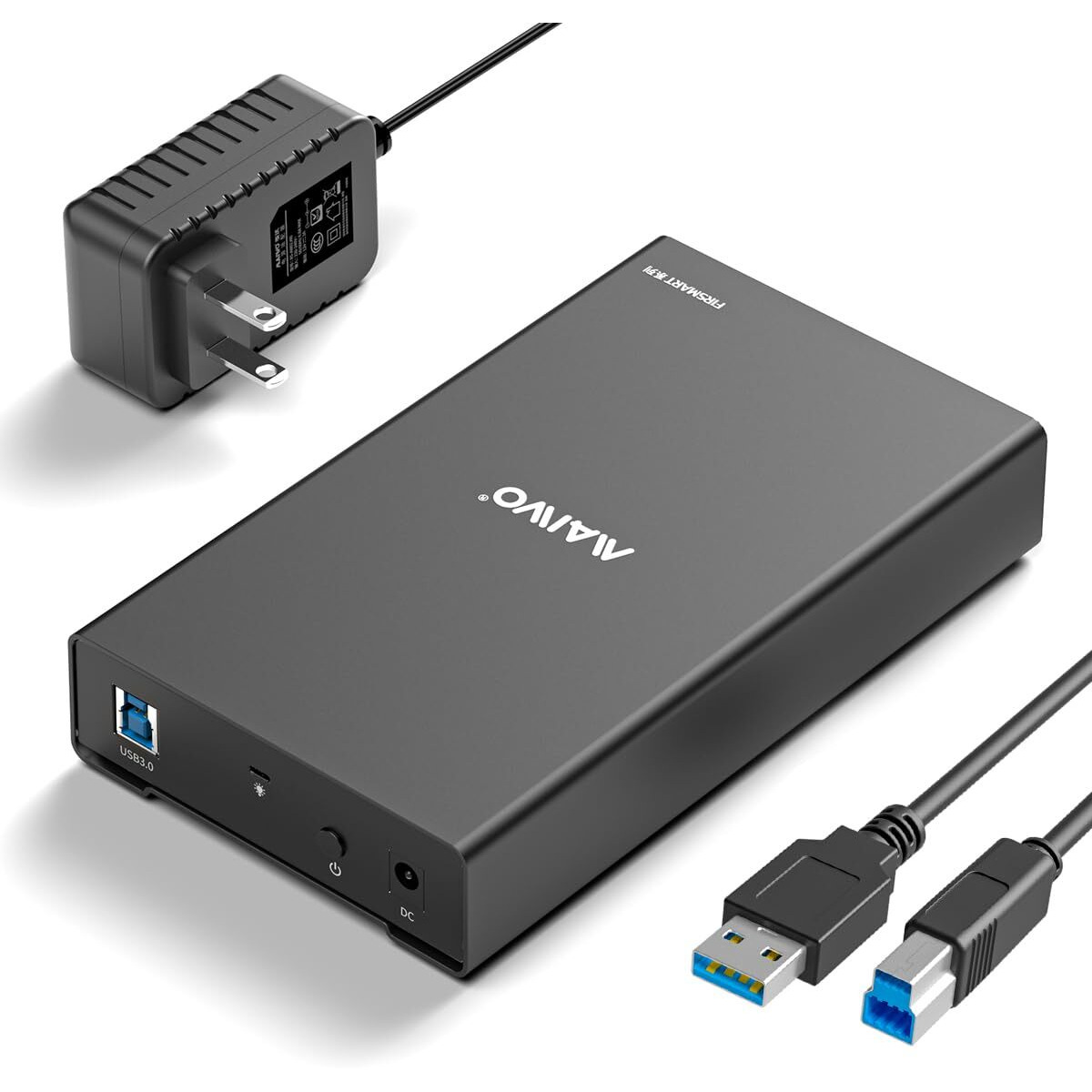 Maiwo 2.5 3.5 Inch Sata Hard Drive Enclosure, 5Gbps External Hard Drive Enclosure Reader For 2.5/3.5"" Sata Hdd/Ssd, 16Tb Capacity With Uasp, Usb 3.0 To Sata Adapter Case Shell