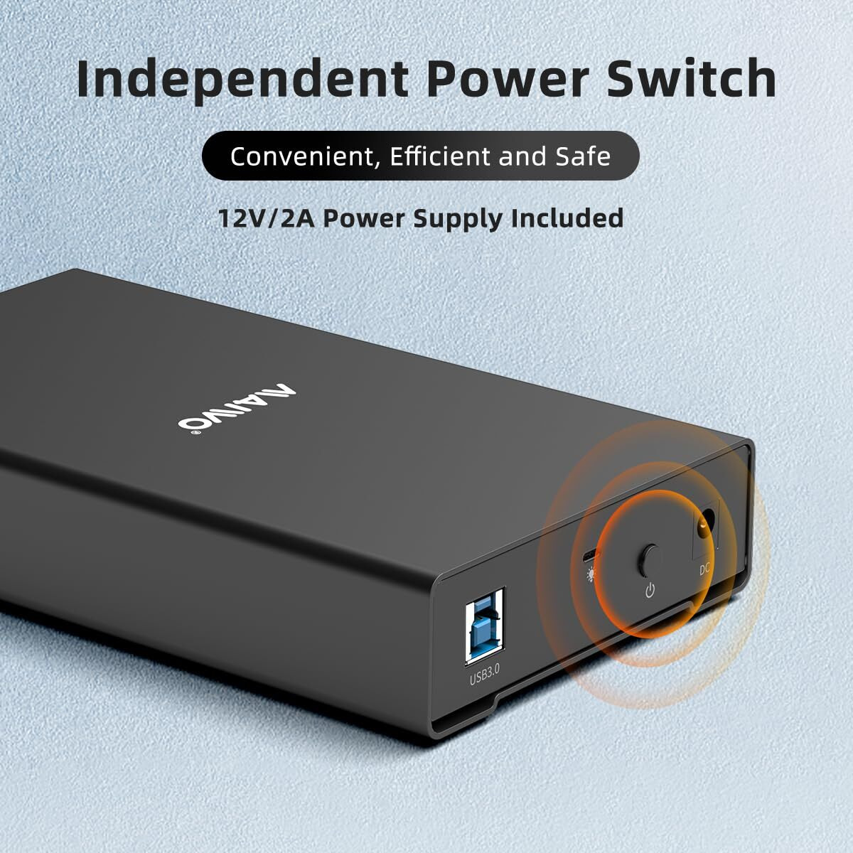 Maiwo 2.5 3.5 Inch Sata Hard Drive Enclosure, 5Gbps External Hard Drive Enclosure Reader For 2.5/3.5"" Sata Hdd/Ssd, 16Tb Capacity With Uasp, Usb 3.0 To Sata Adapter Case Shell