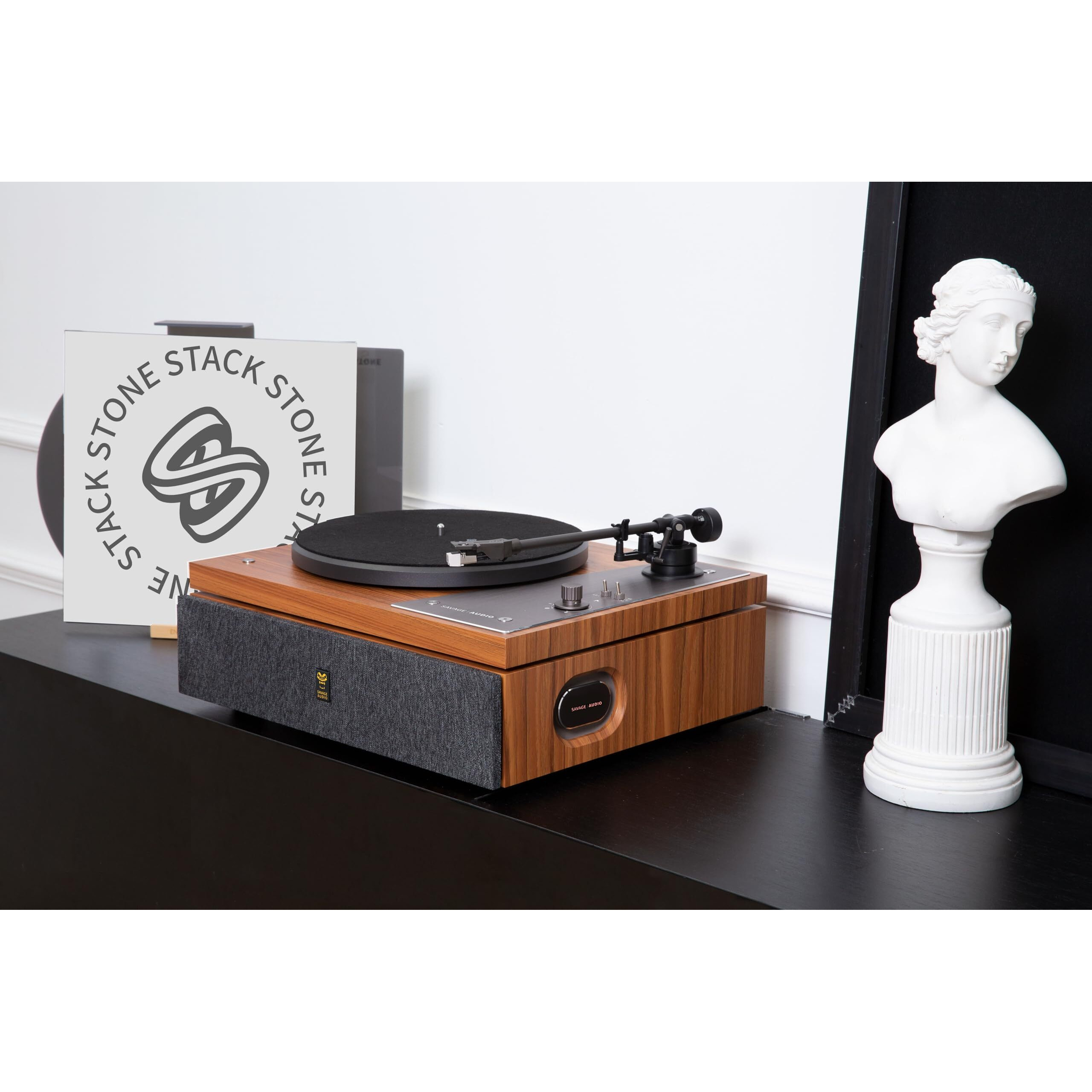 Savage The One Record Player, High Fidelity Vinyl Record Player With Built-In Speakers, Magnetic Cartridge, High-Performance Ti Amplifiers & Operational Amplifier Turntable Bluetooth 5.0 Input