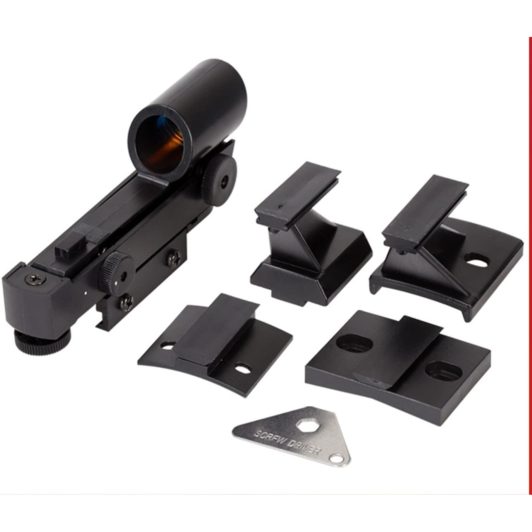 Red Dot Finderscope,Astronomical Telescope Star Pointer Viewfinder Star Finder Scope With 4 Pcs Slide-In Bracket,Compatible With Most Astronomical Telescopes