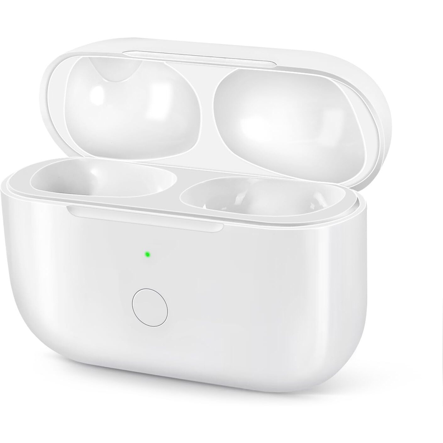 Compatible For Airpods Pro 1St & 2Nd Generation Charging Case Replacement, Wireless Air Pod Pro 1 2 Charger Case With Bluetooth Pairing Sync Button (White Charging Case)