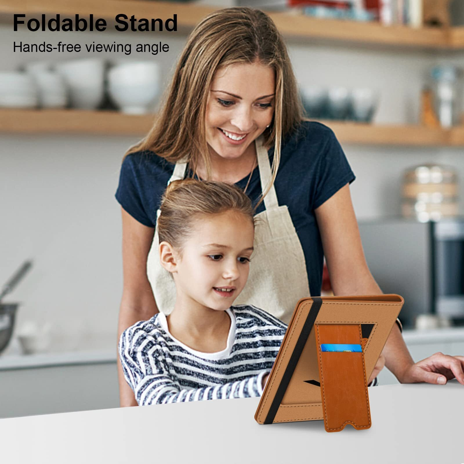 Fintie Universal Case For 6-7 Inch Tablet Ereader - Premium Pu Leather Sleeve Stand Cover With Card Slot & Hand Strap For 6"", 6.8"", 7"" Kindle/Kobo/Nook/Tolino/Pocket Book E-Book Tablet, Brown