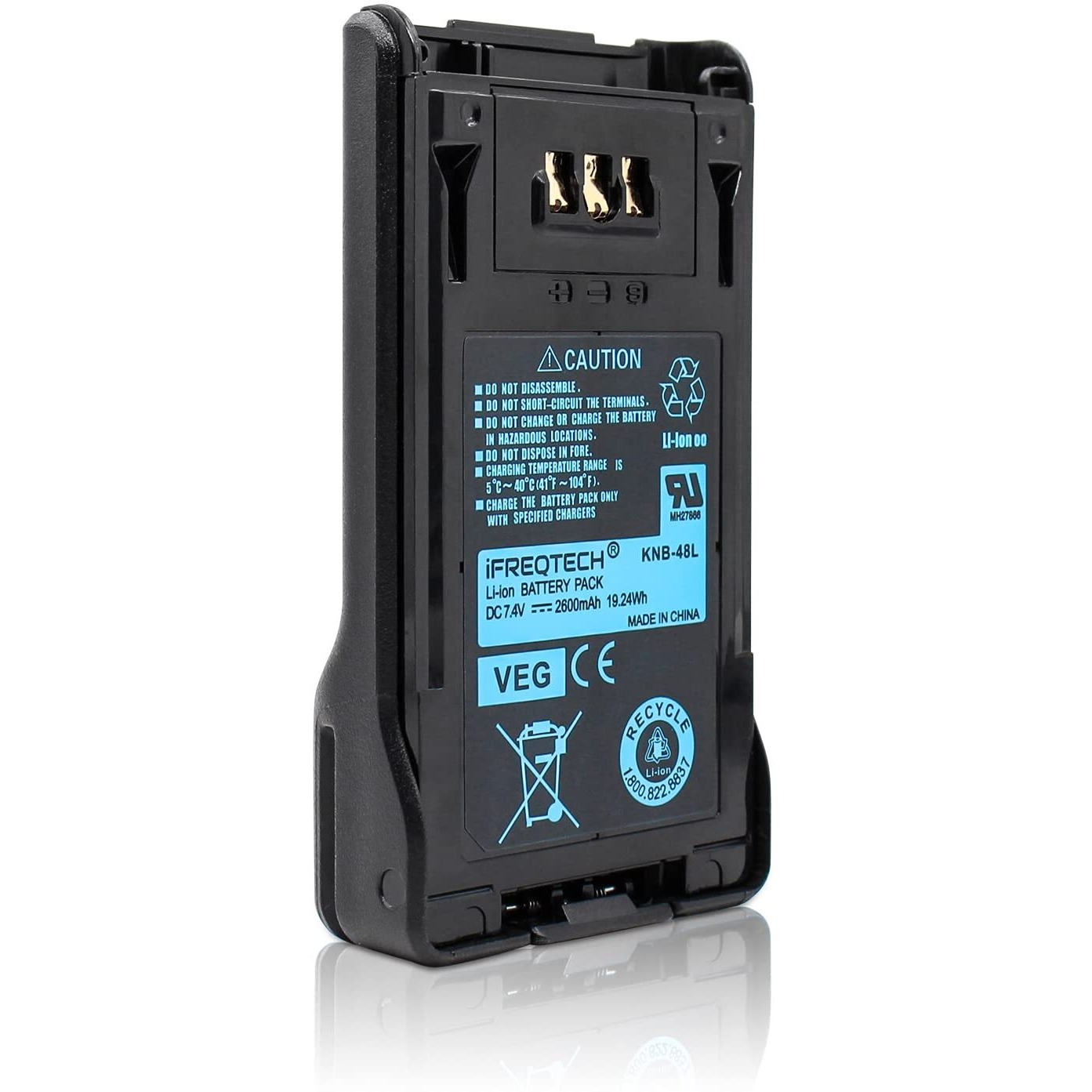 Ifreqtech Knb-48L Battery For Kenwood Tk-5220 Tk-5320 Nx-200 Nx-300 Nx200 Nx300 Nx-200G Nx-300G Portable Two Way Radio