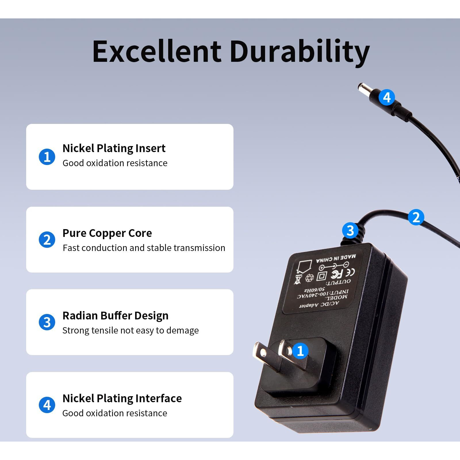 18V Ac Dc Power Supply Adapter 18Volt 1 Amp Charger Dc 18V 1A Power Cord With 8 Interchangeable Jacks For 100Ma 200Ma 300Ma 400Ma 500Ma 600Ma 800Ma 900Ma 1000Ma Electronics