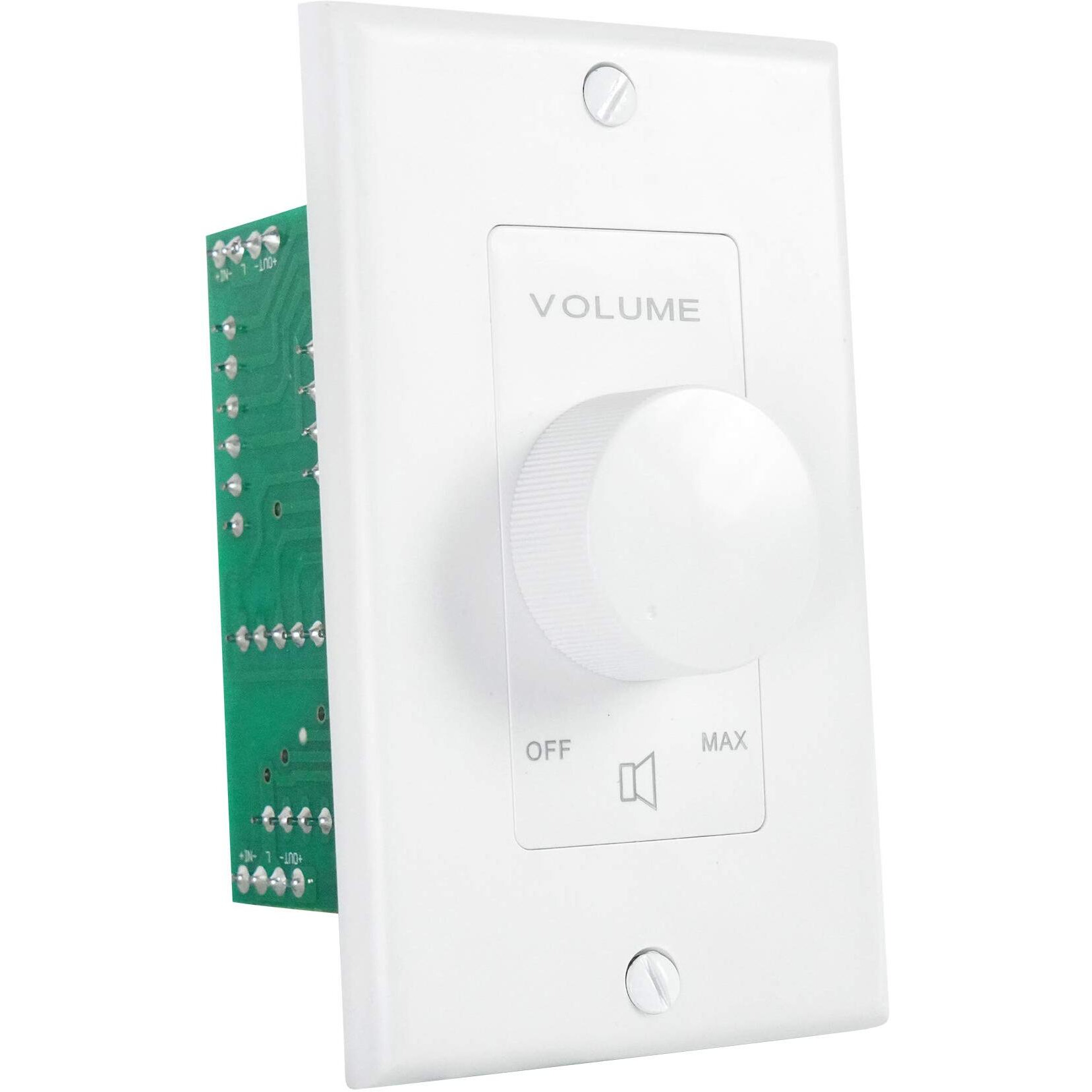 Rockville Vol850 8 Ohm 50W X2 Wall Stereo Volume Controller 12 Step Rotary Knob