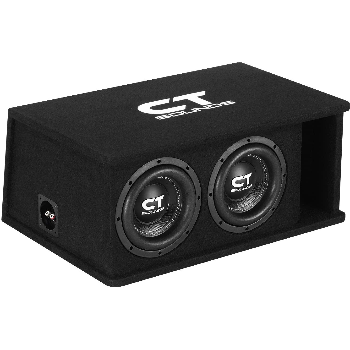 Ct Sounds Dual 8    1600W Loaded Tropo Series Ported Car Subwoofer Box - Tropo-2X8D4