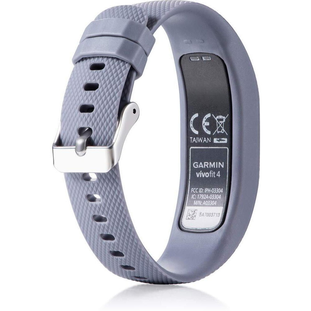 Huabao Watch Strap Compatible With Garmin Vivofit 4,Adjustable Silicone Sports Strap Replacement Band For Garmin Vivofit 4 Smart Watch (Black+Gray+Dark Blue, L)