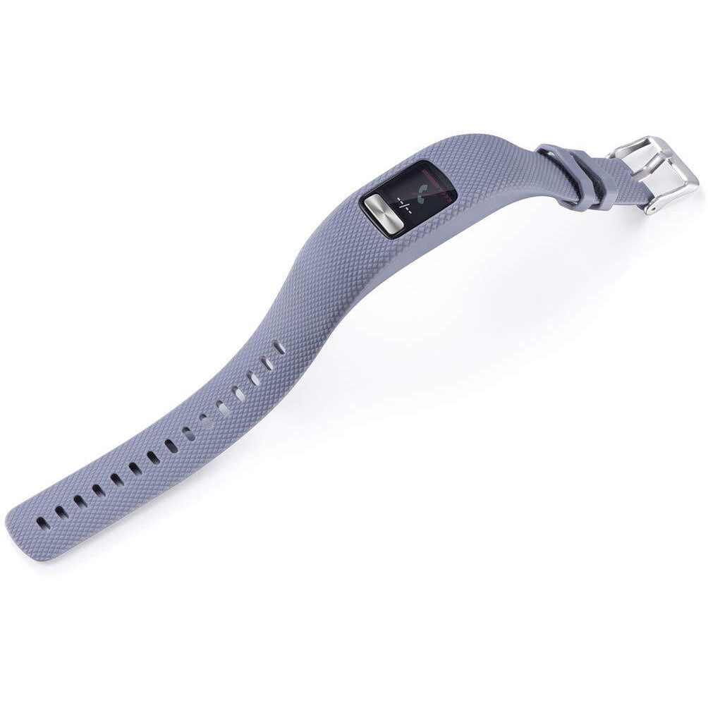 Huabao Watch Strap Compatible With Garmin Vivofit 4,Adjustable Silicone Sports Strap Replacement Band For Garmin Vivofit 4 Smart Watch (Black+Gray+Dark Blue, L)