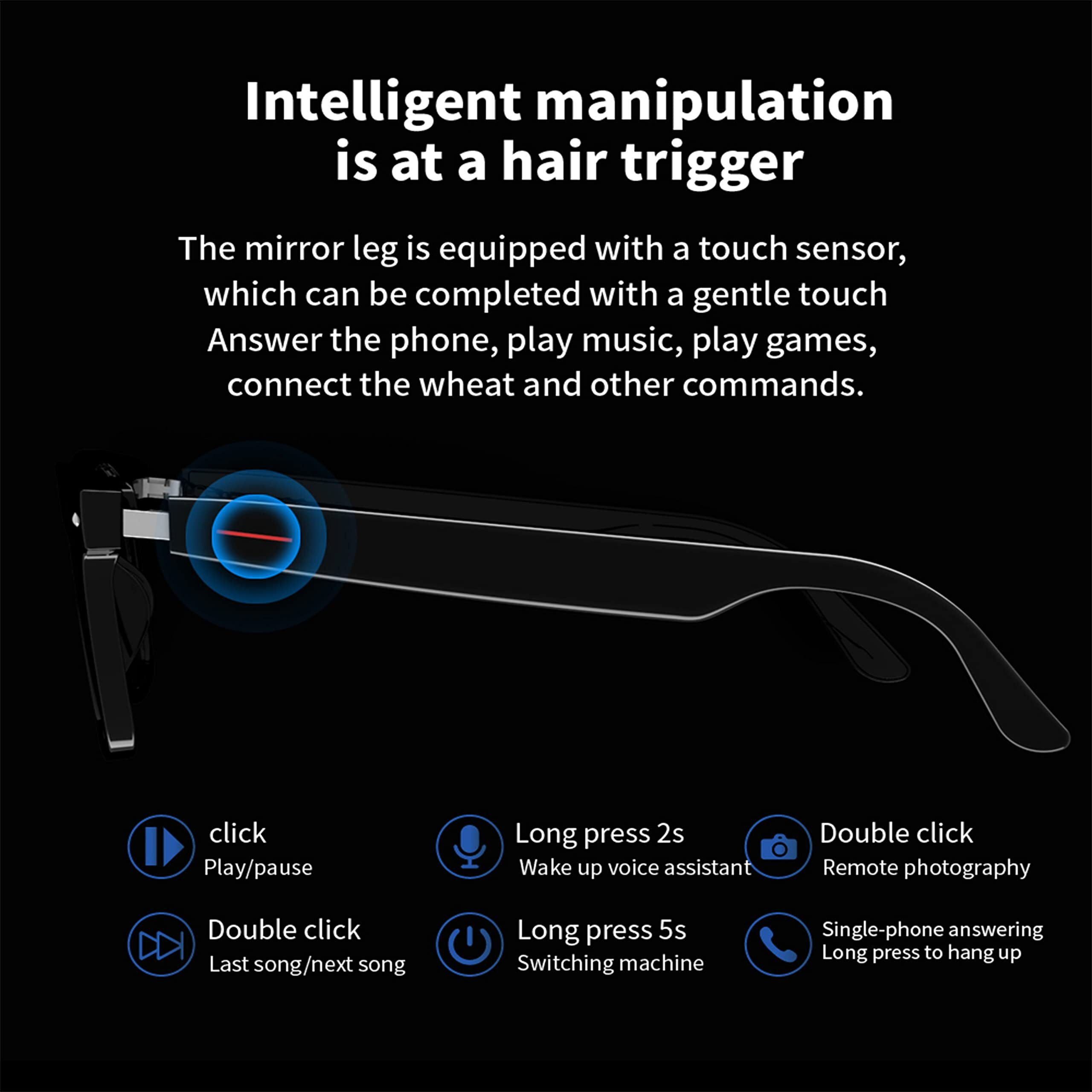 Meagtlva Bluetooth Glasses For Men And Women
