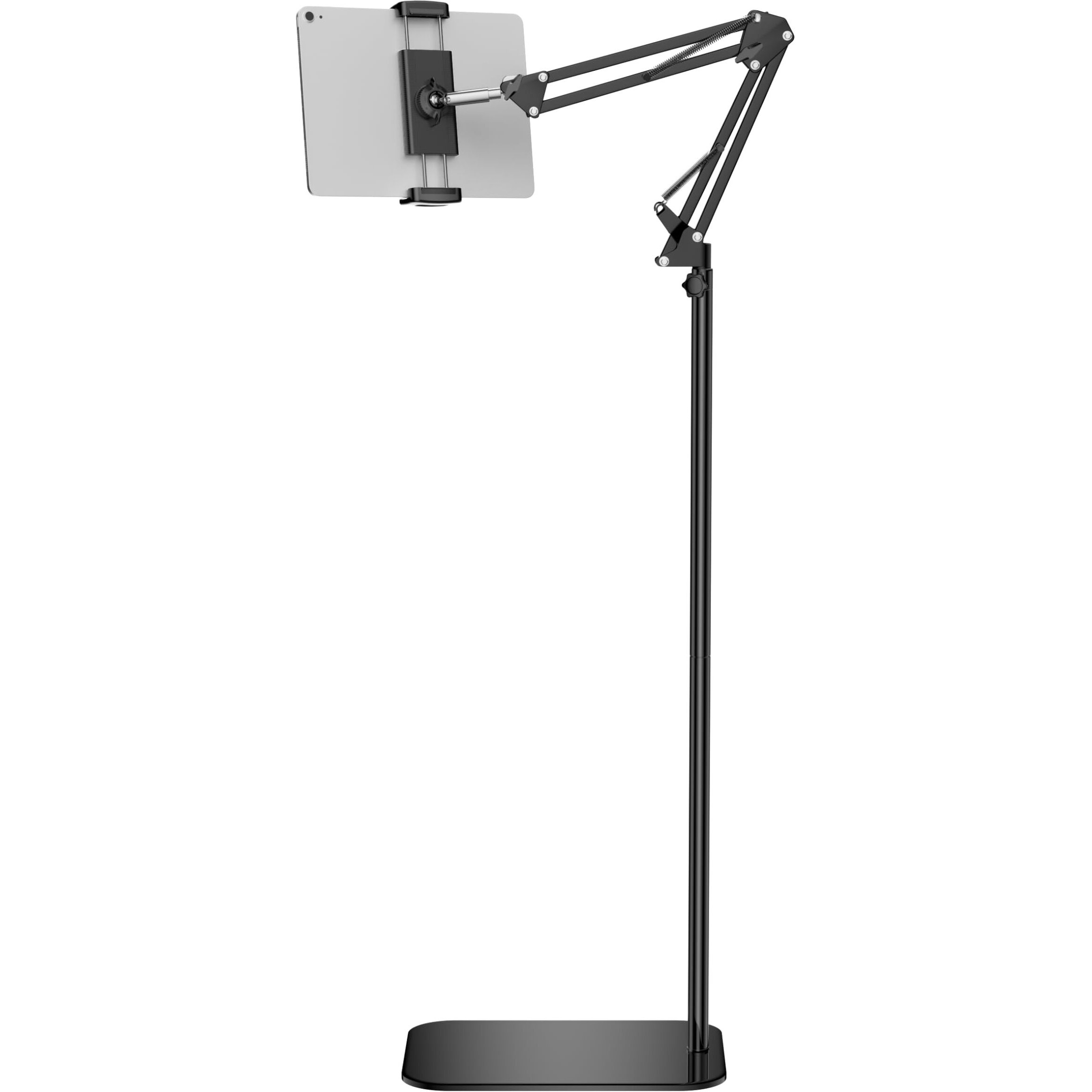 Voltifymax Tablet Floor Stand, 360-Degree Rotatable Metal Tablet Stand Holder, Adjustable Tablet Mount, Universal Phone Stand For Ipad/Iphonex/Ipad Pro Or Other 4.7~12.9 Inch-Screen Devices (Black)