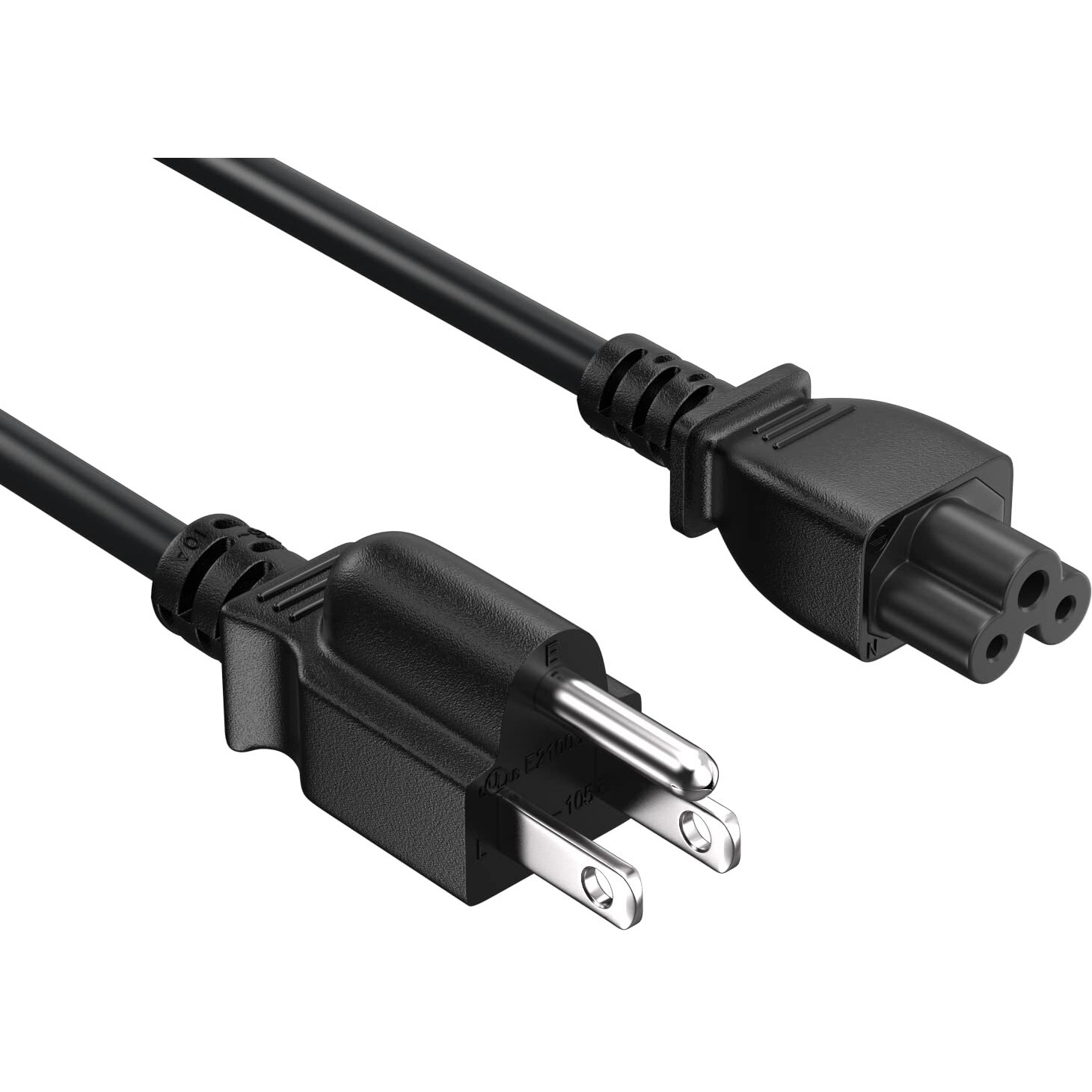 Cable Leader 10 Ft 18 Awg 3-Prong Notebook Ac Power Cord (Iec320 C5 To Nema 5-15P)