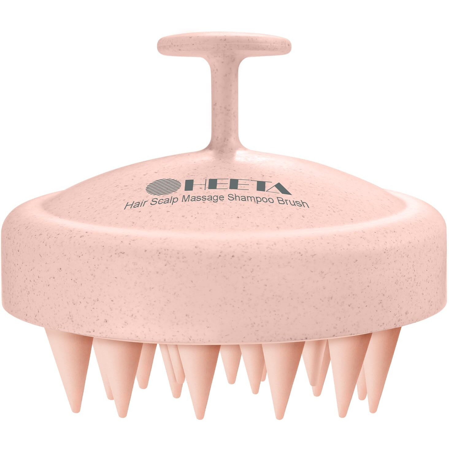 Heeta Scalp Massager Hair Growth, Soft Silicone Bristles To Remove Dandruff And Relieve Itching, Scalp Scrubber For Hair Care Relax Scalp, Shampoo Brush For Wet Dry Hair, Upgraded Material, Light Pink