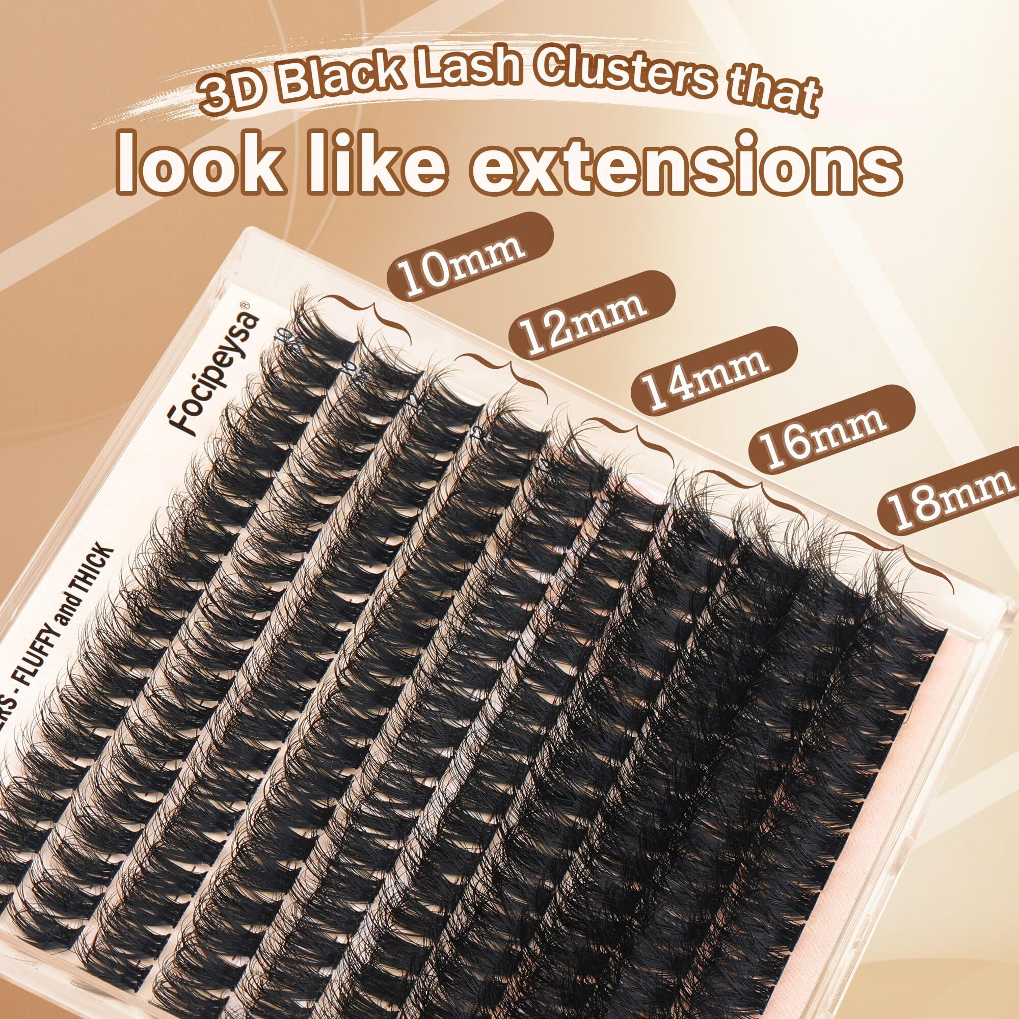 Focipeysa Fluffy Lash Extension Kit 200Pcs Lash Clusters Kit With Lash Bond And Seal And Lash Tweezers Lash Clusters Diy Eyelash Extensions Kit At Home (150D 10-18Mm D Curl)