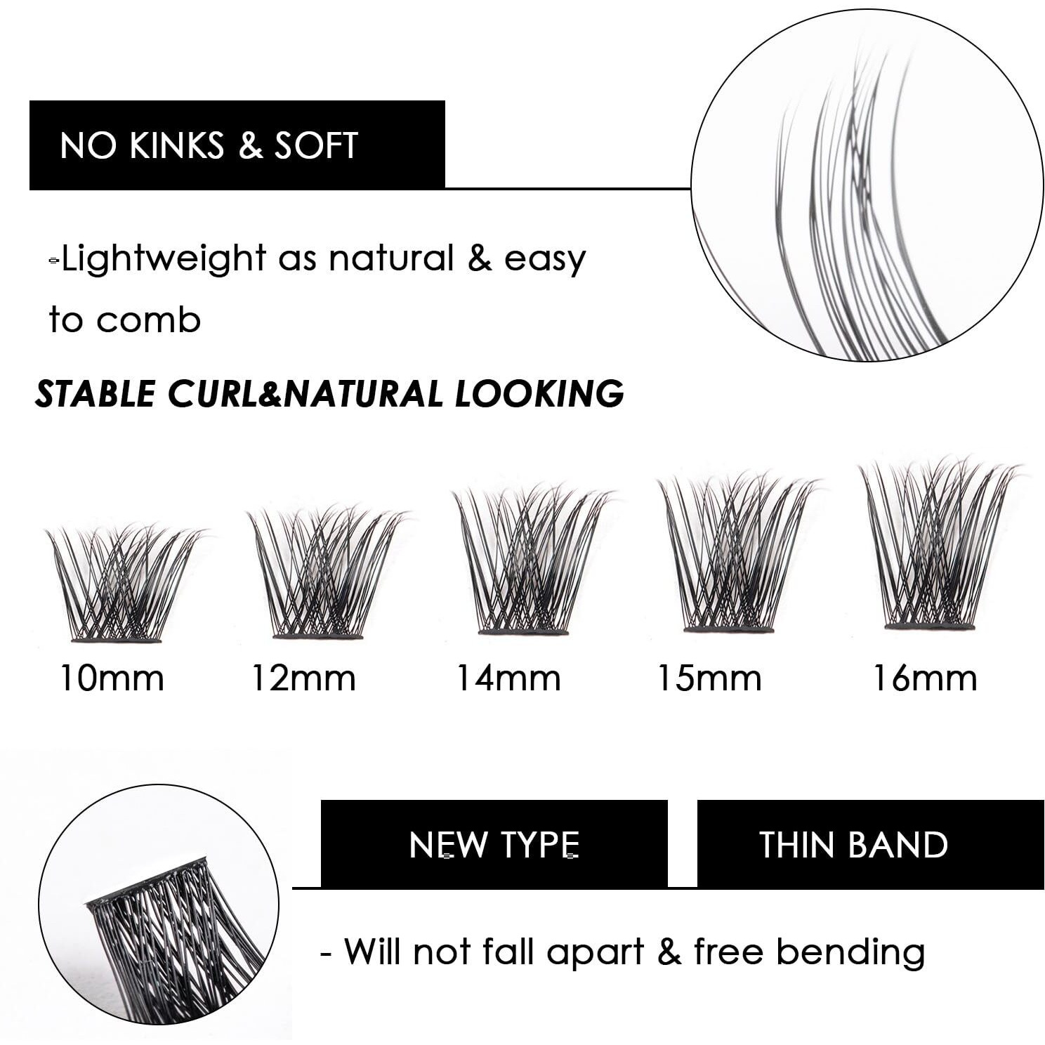 Lash Clusters 144 Pcs Individual Lashes Clusters Eyelash Extensions False Eyelashes Diy Wispy Fluffy Lash Extension Reusable False Eyelashes Natural Look Mix 10-16Mm C D Curl-Dm17