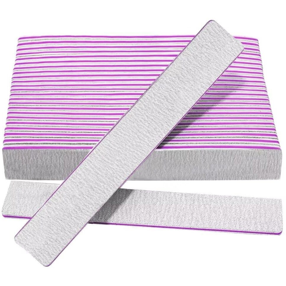 Nail File For Acrylic Nails And Natural Nails 27 Pcs, Professional Double Sided 100/180 Grit Nail Files Emery Board