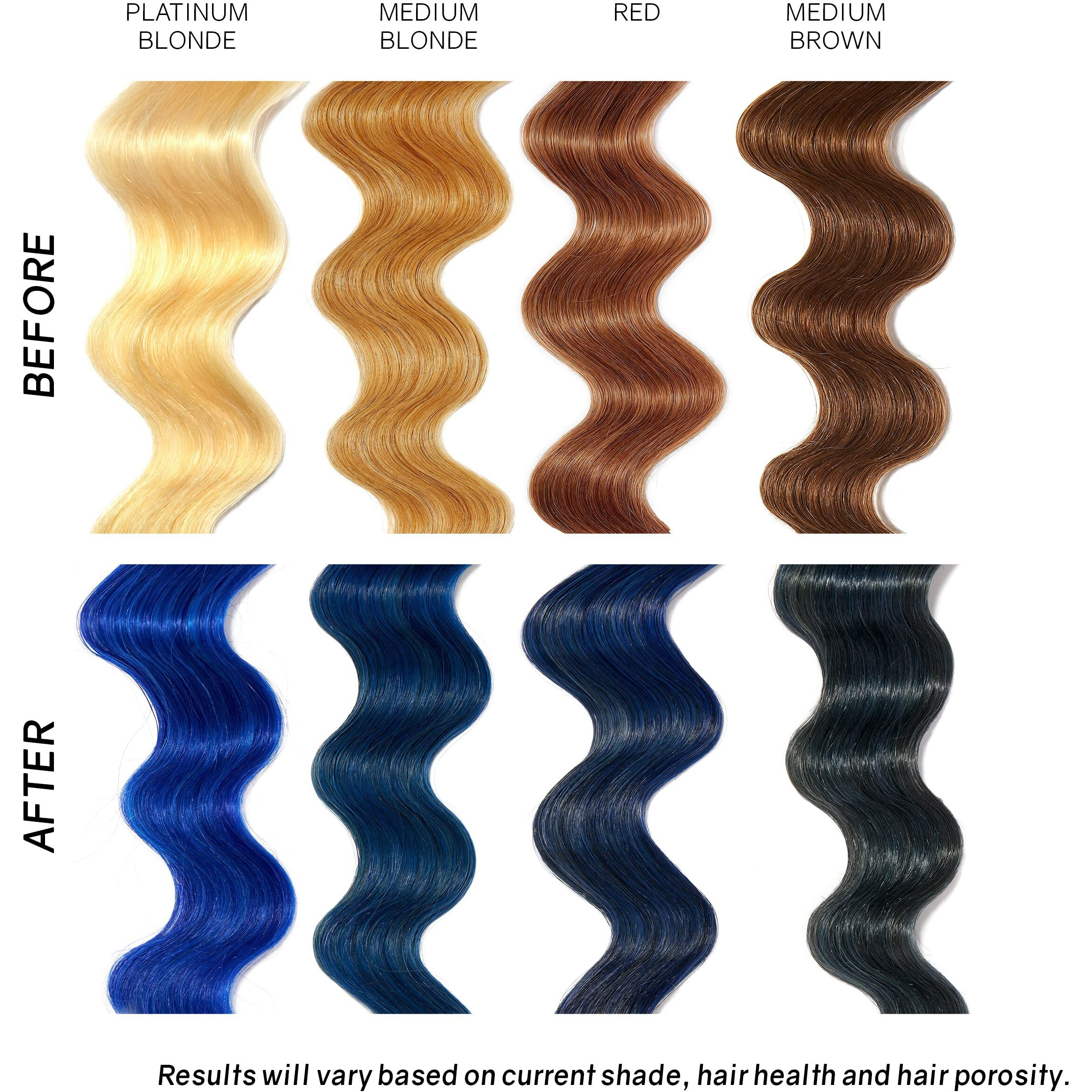 Overtone Haircare Color Depositing Conditioner - 8 Oz Semi Permanent Hair Tint With Shea Butter & Coconut Oil - Vibrant Blue, Vegan, Cruelty-Free