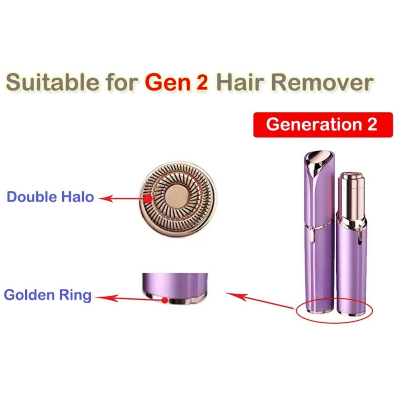 Replacement Heads For Finishing Touch Flawless Generation 2 Facial Hair Remover, 6 Count