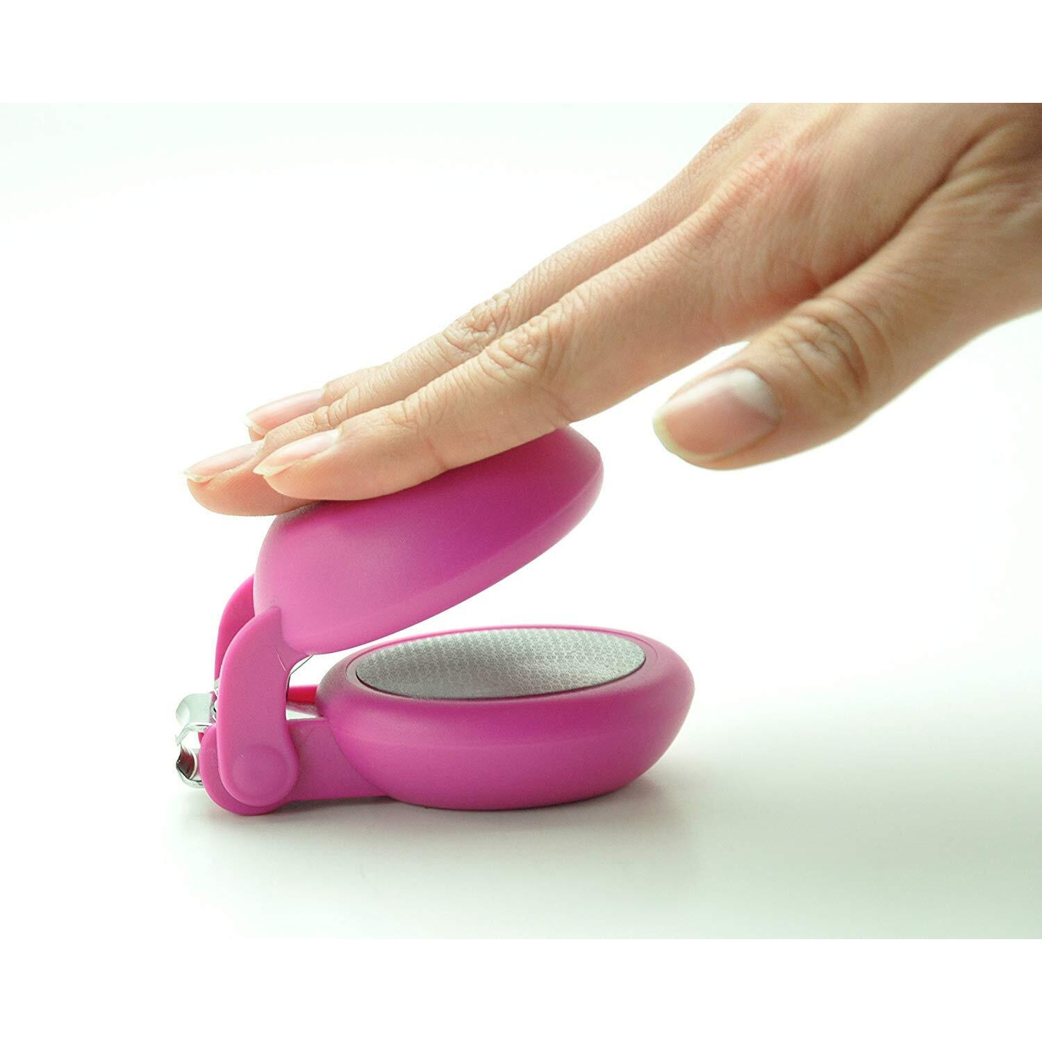 Harac Special Needs Nail Clippers For Arthritic Hands, Senior And Kids, Adapted Nail Clipper For Fingernail And Thick Toenail, Made In Japan (Pink)