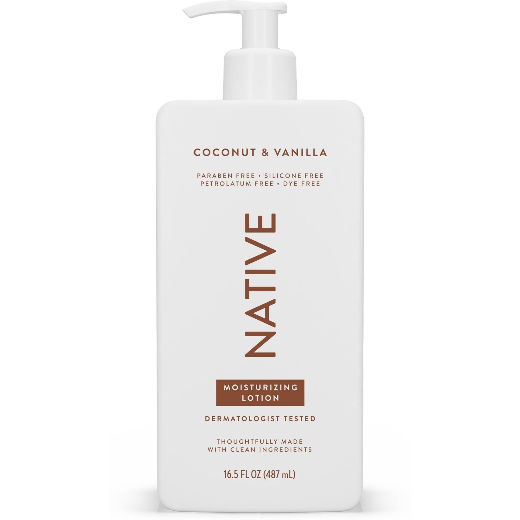 Native Body Lotion Contains Naturally Derived Plant-Based Moisturizers For Women And Men | Restores Dry Skin, Coconut & Vanilla, 16.5 Fl Oz