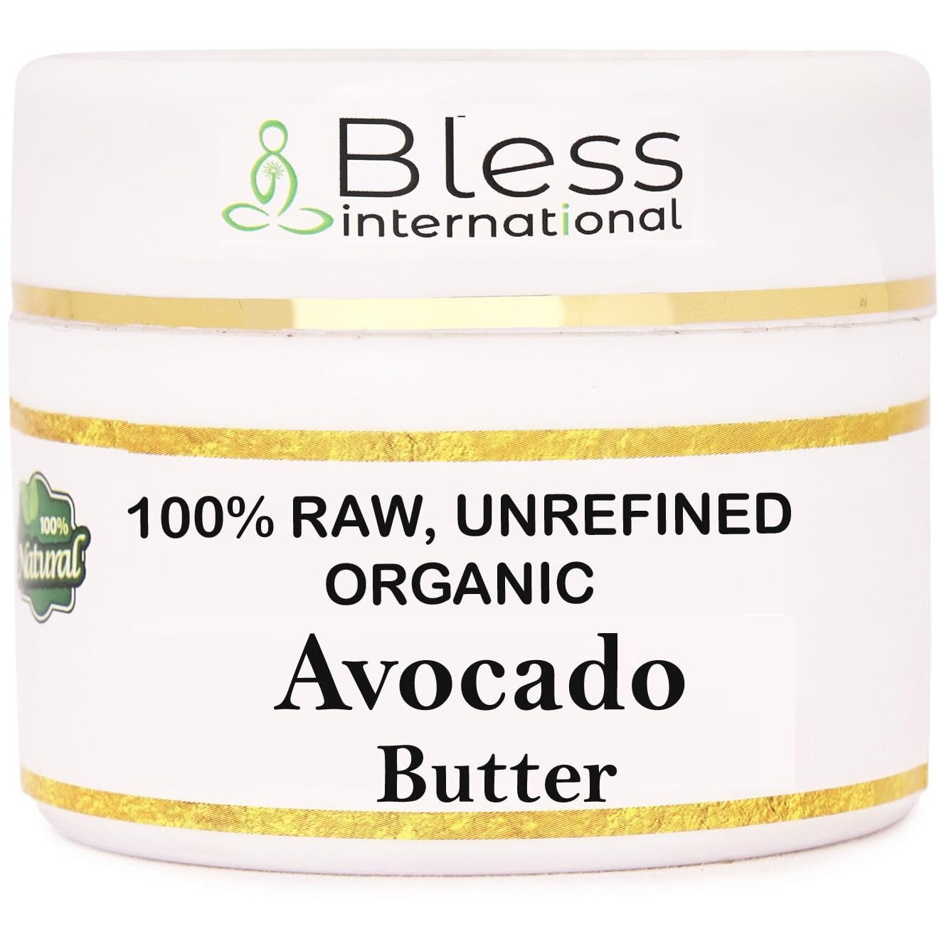 Organic Raw Avocado Butter 100% Pure,Natural & Unrefined| Skin Moisturizer For Face, Body & Hair| 4 Oz/115 Gm Ivory/White Grade A | Diy Creams, Balms, Lotions, Soaps| Softens Dry & Tough Skin