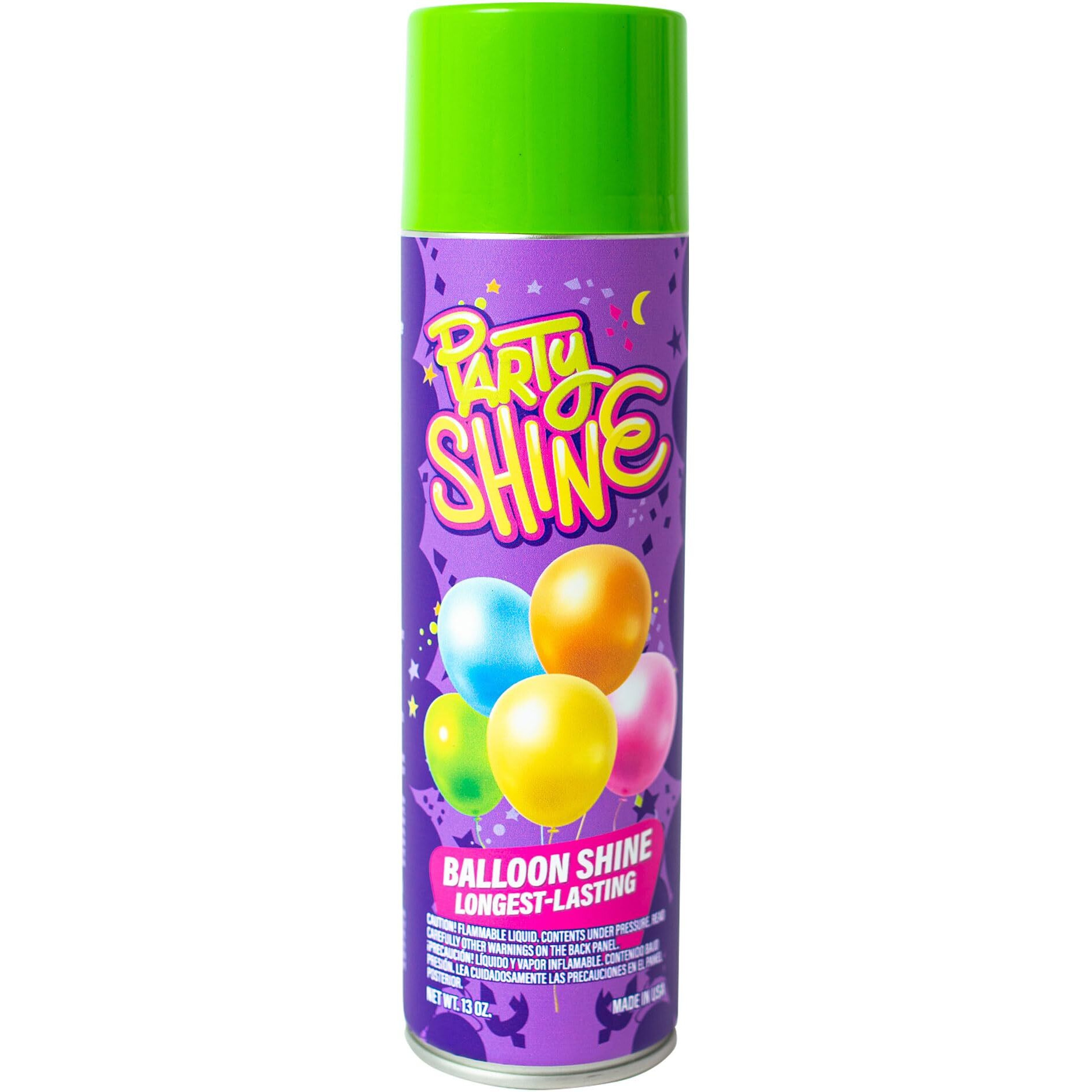 Party Shine Balloon Shine Spray, Silicone Spray For Latex Balloons, Balloon Spray Shine, Waterproof, Fragrance-Free And Less Slippery Formula, Perfect For Balloon D  Cor, Parties, Events, 13Oz (1 Pack)