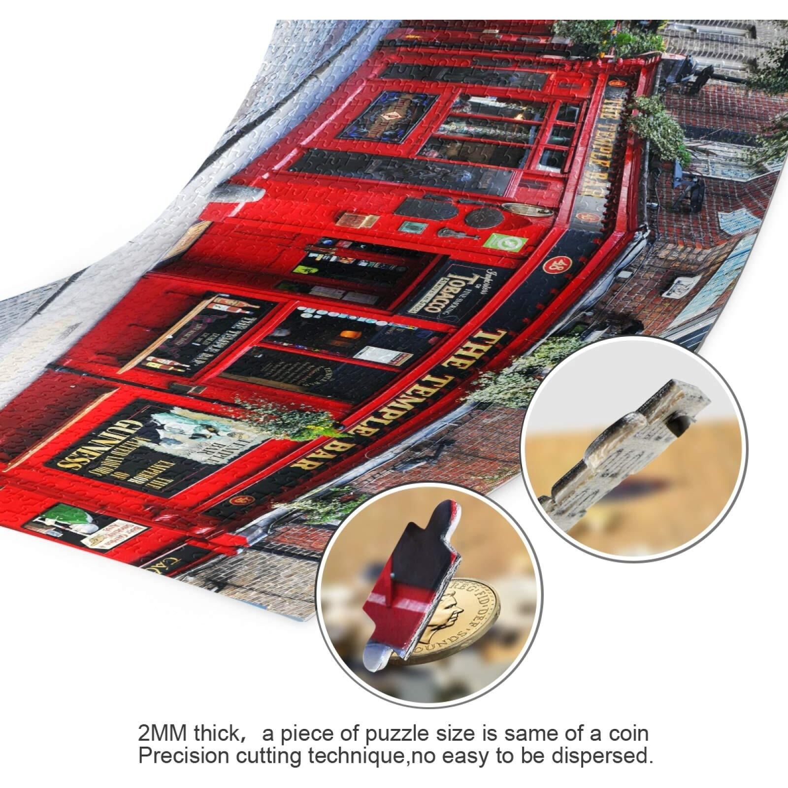 Oarencol Dublin Ireland Temple Bar Landscape Jigsaw Puzzle 500 Pieces Puzzles For Adults Kids